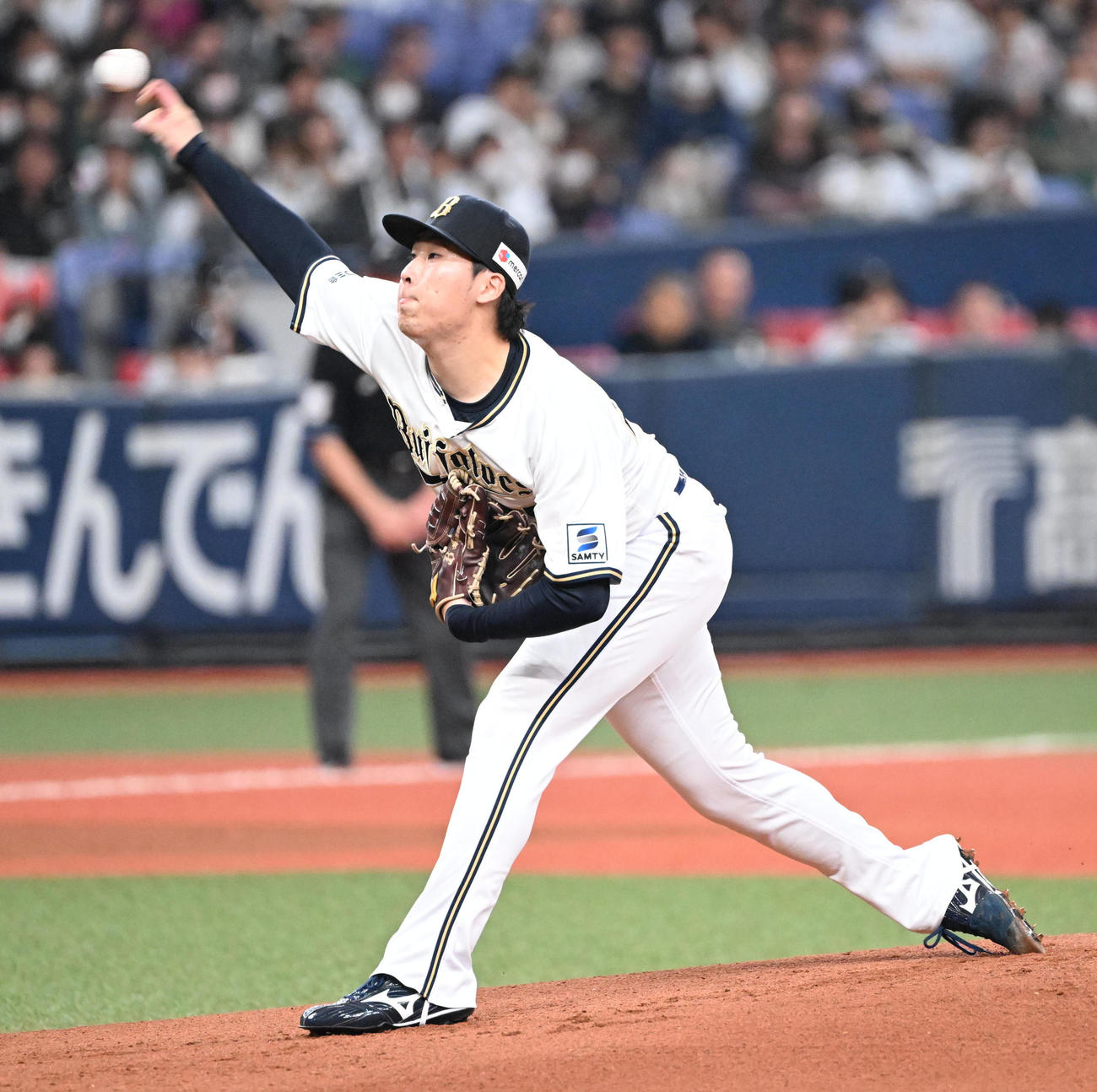 オリックス対ロッテ　先発するオリックス東（撮影・和賀正仁）