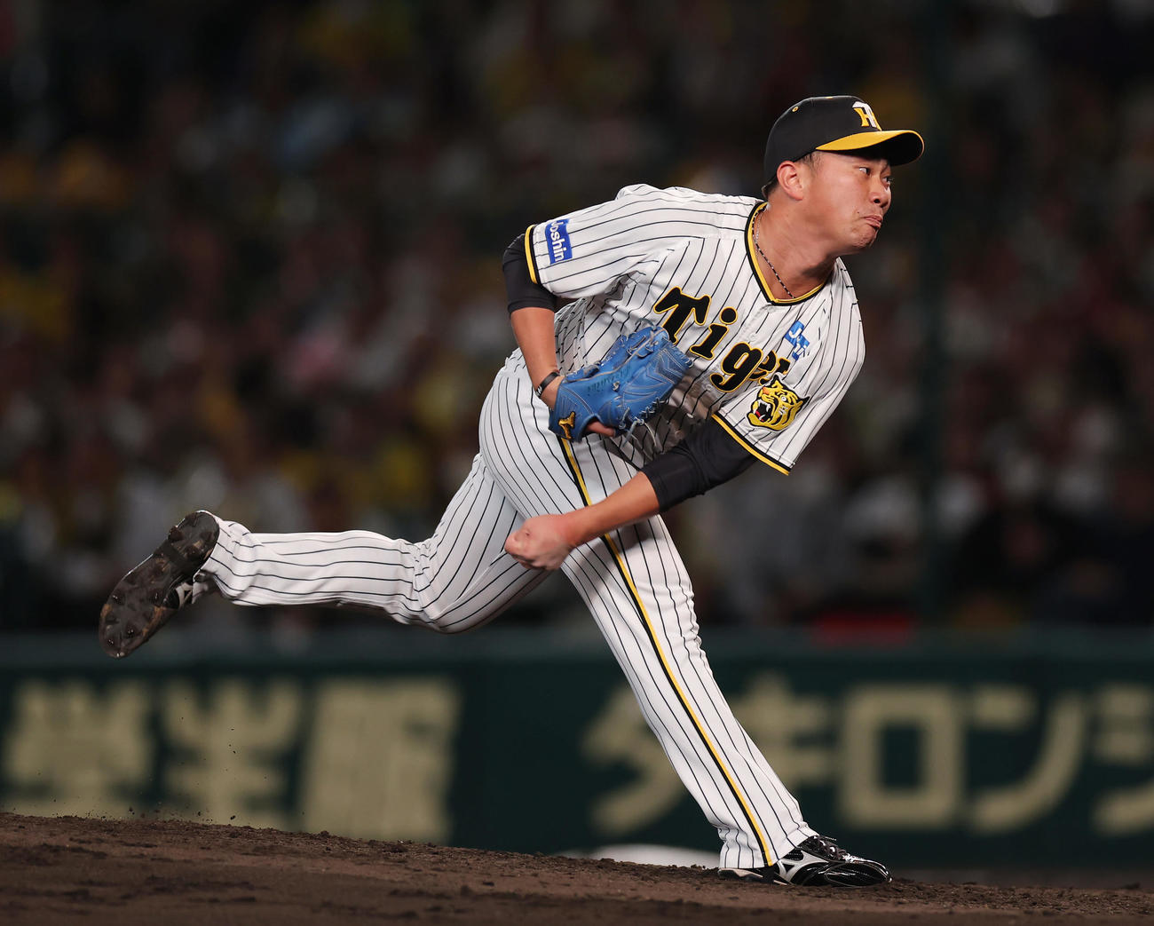 阪神対広島　阪神2番手で登板する桐敷（撮影・前田充）