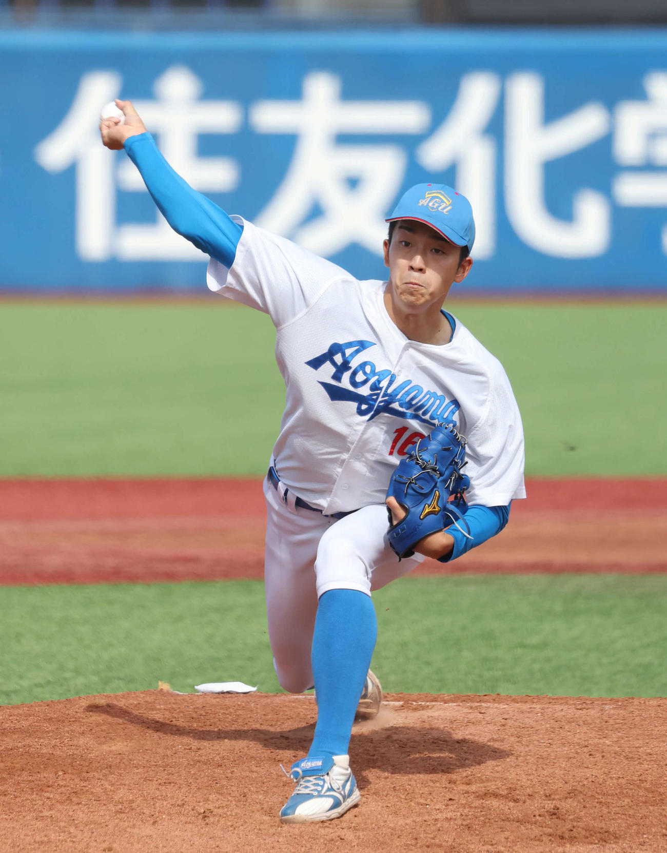 青学大対亜大　青学大常広（撮影・丹羽敏通）