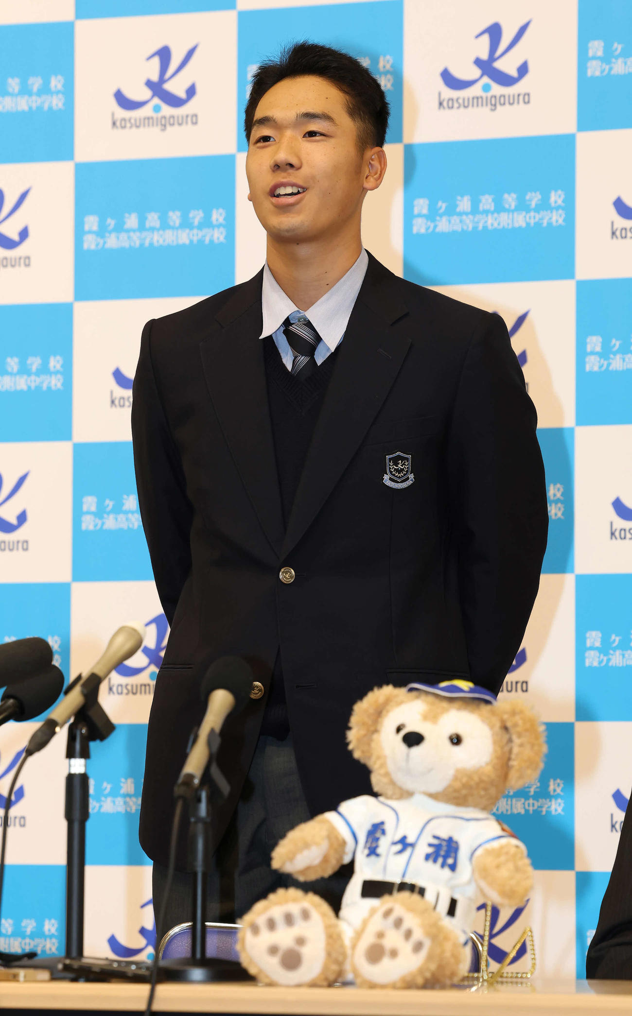 ロッテから3位指名された木村（撮影・丹羽敏通）