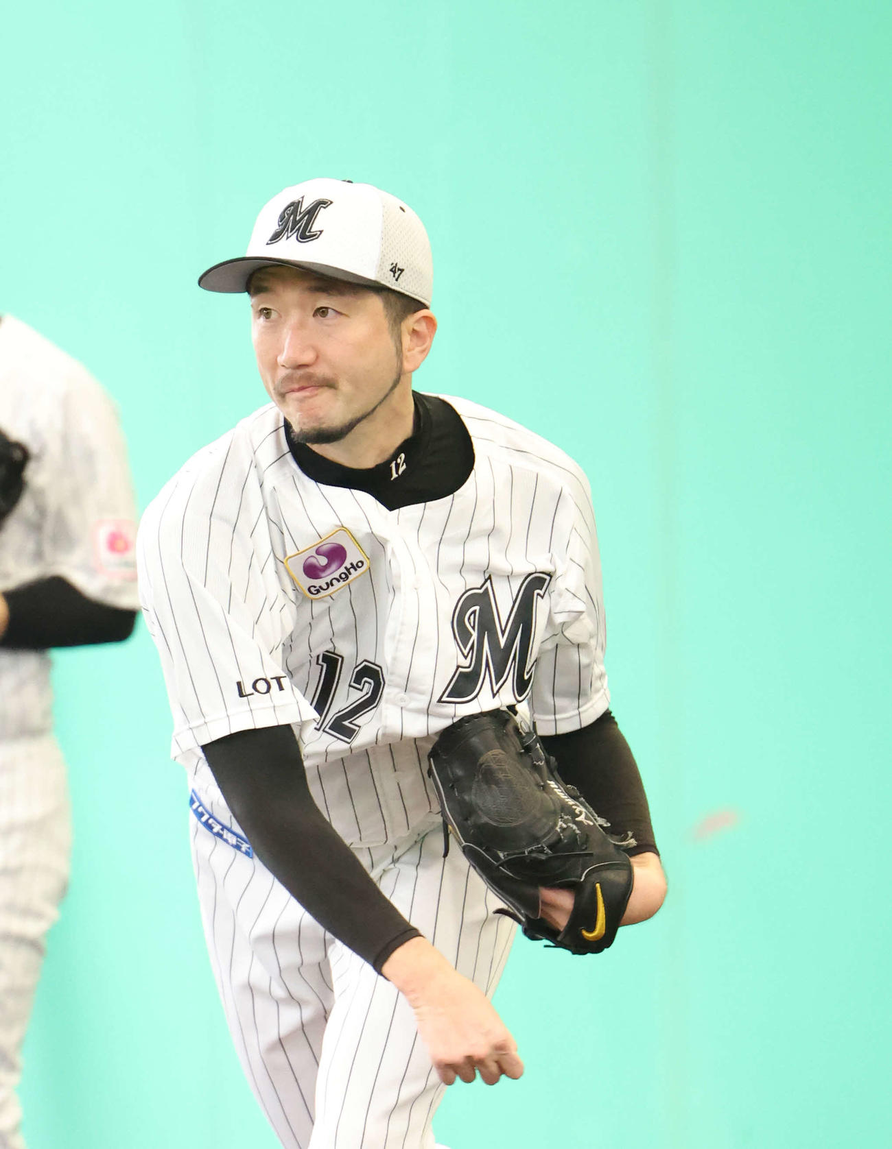 ロッテ石川歩（2023年2月2日撮影）