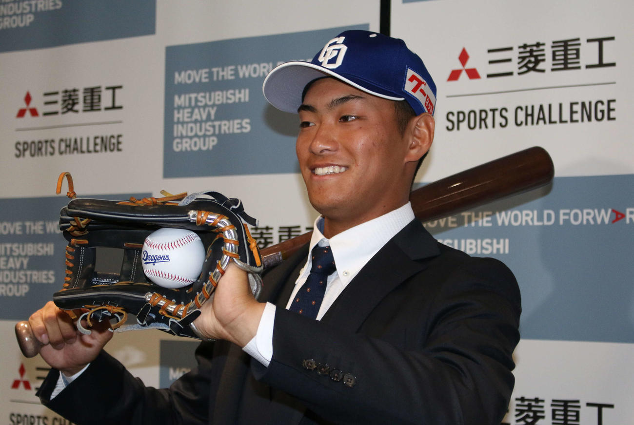 中日から2位指名を受けた三菱重工Eastの津田（撮影・木下大輔）