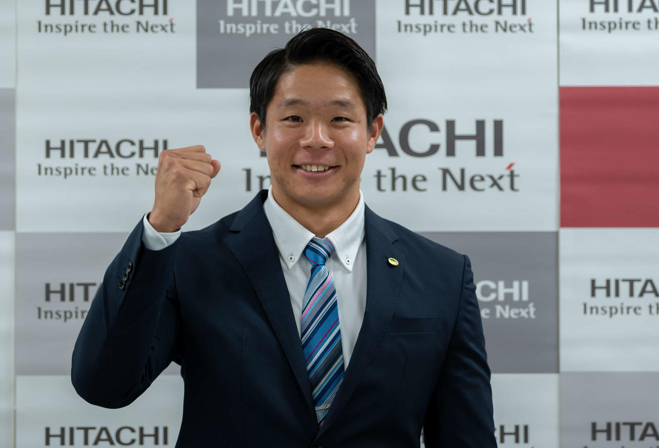 巨人から3位指名を受けた日立製作所・佐々木（同社提供）
