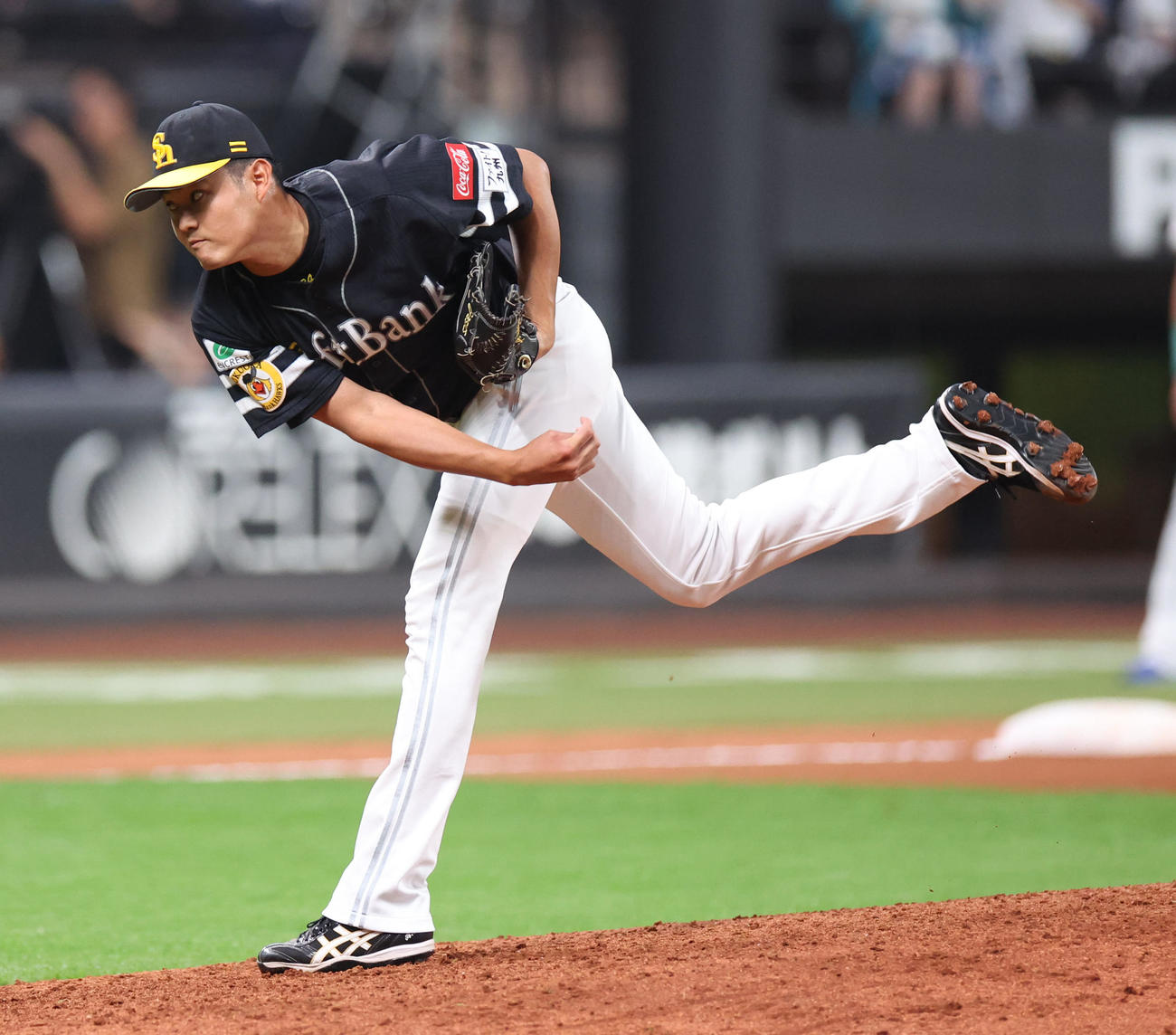 ソフトバンク椎野新（2023年8月4日撮影）