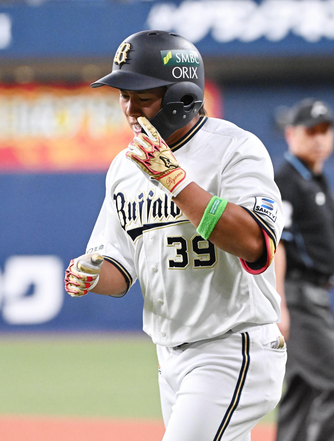 オリックス対阪神　6回裏オリックス無死一塁、二ゴロ併殺に倒れた池田（撮影・和賀正仁）