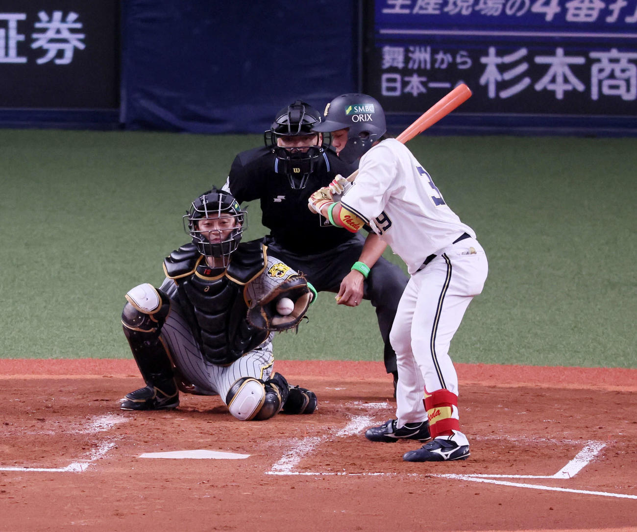 オリックス対阪神　4回裏オリックス無死、池田は見逃し三振に倒れる（撮影・加藤哉）