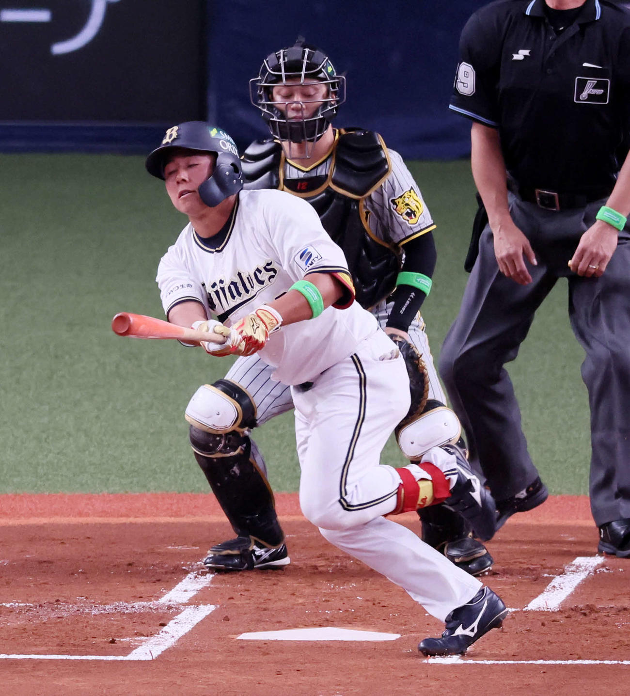 オリックス対阪神　1回裏オリックス無死、右飛に終わる池田（撮影・加藤哉）