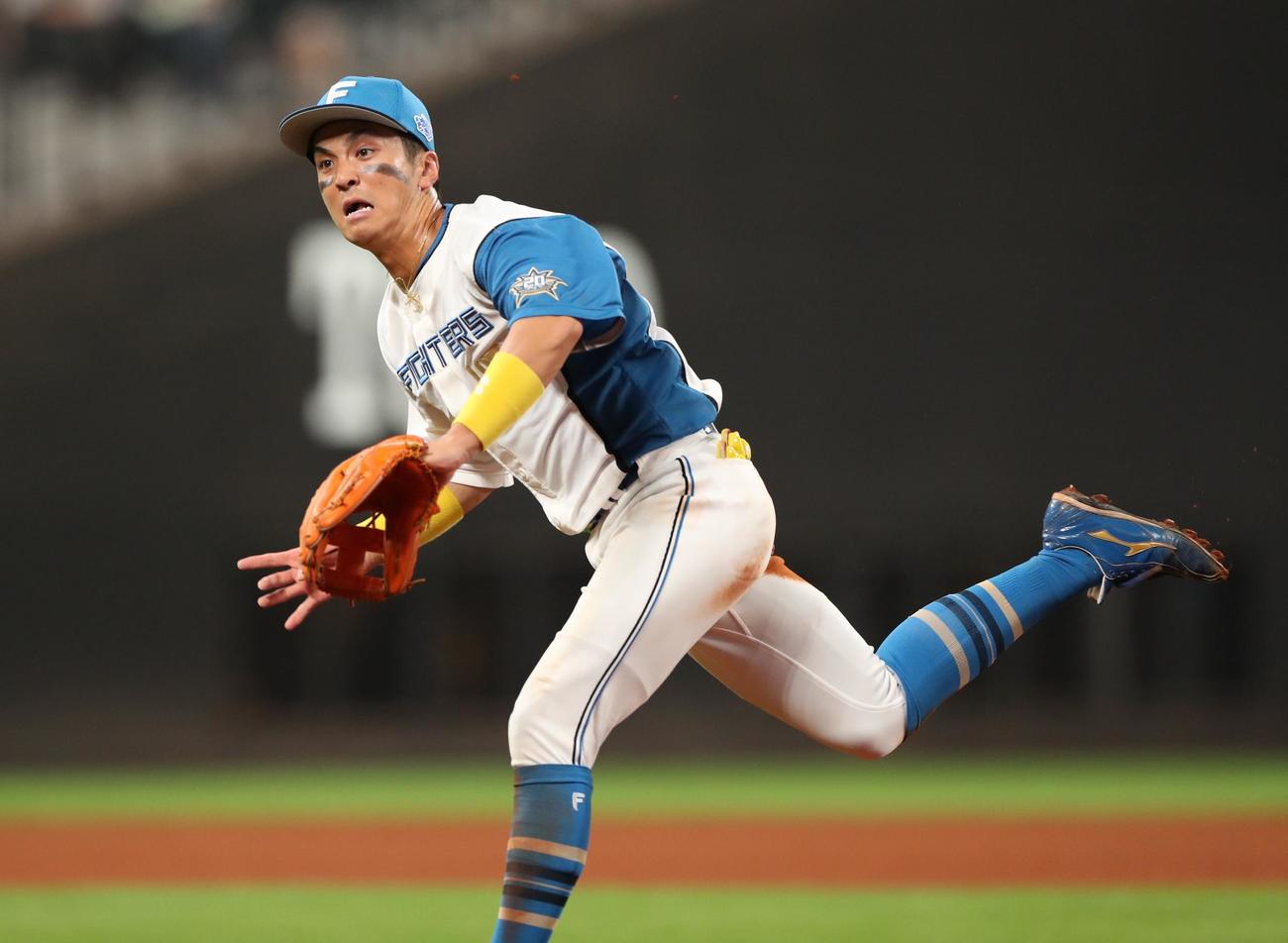 日本ハム山田遥楓（2023年8月9日撮影）