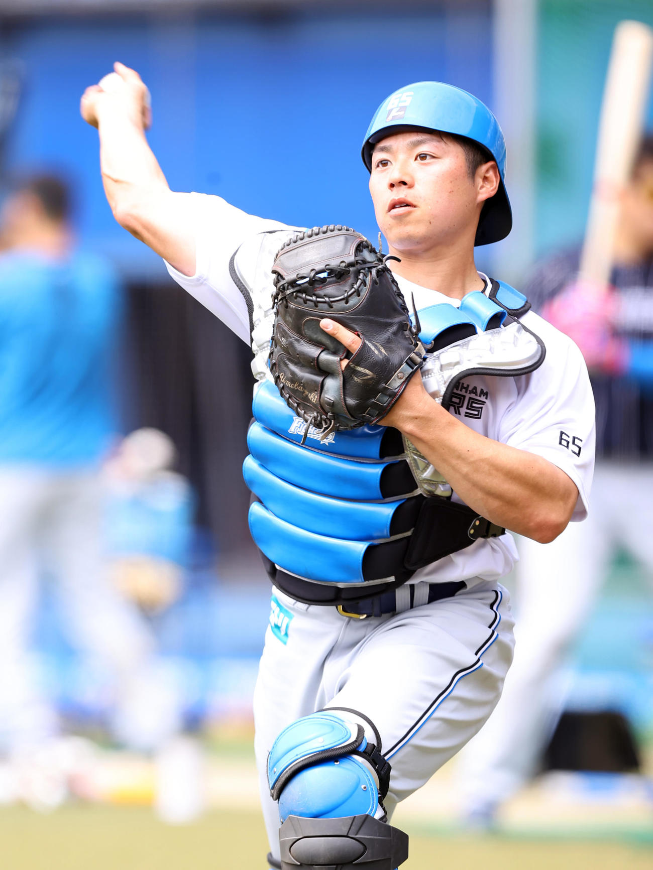 日本ハム梅林優貴（2022年4月17日撮影）