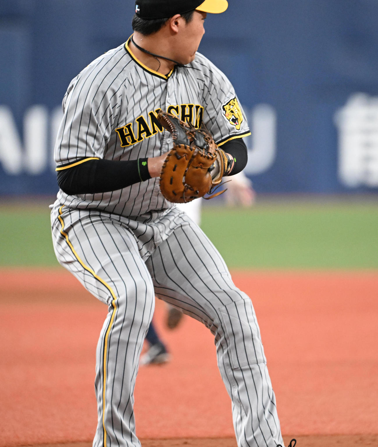 オリックス対阪神　1回裏オリックス1死一塁、森の打球はファウル判定となる（撮影・和賀正仁）