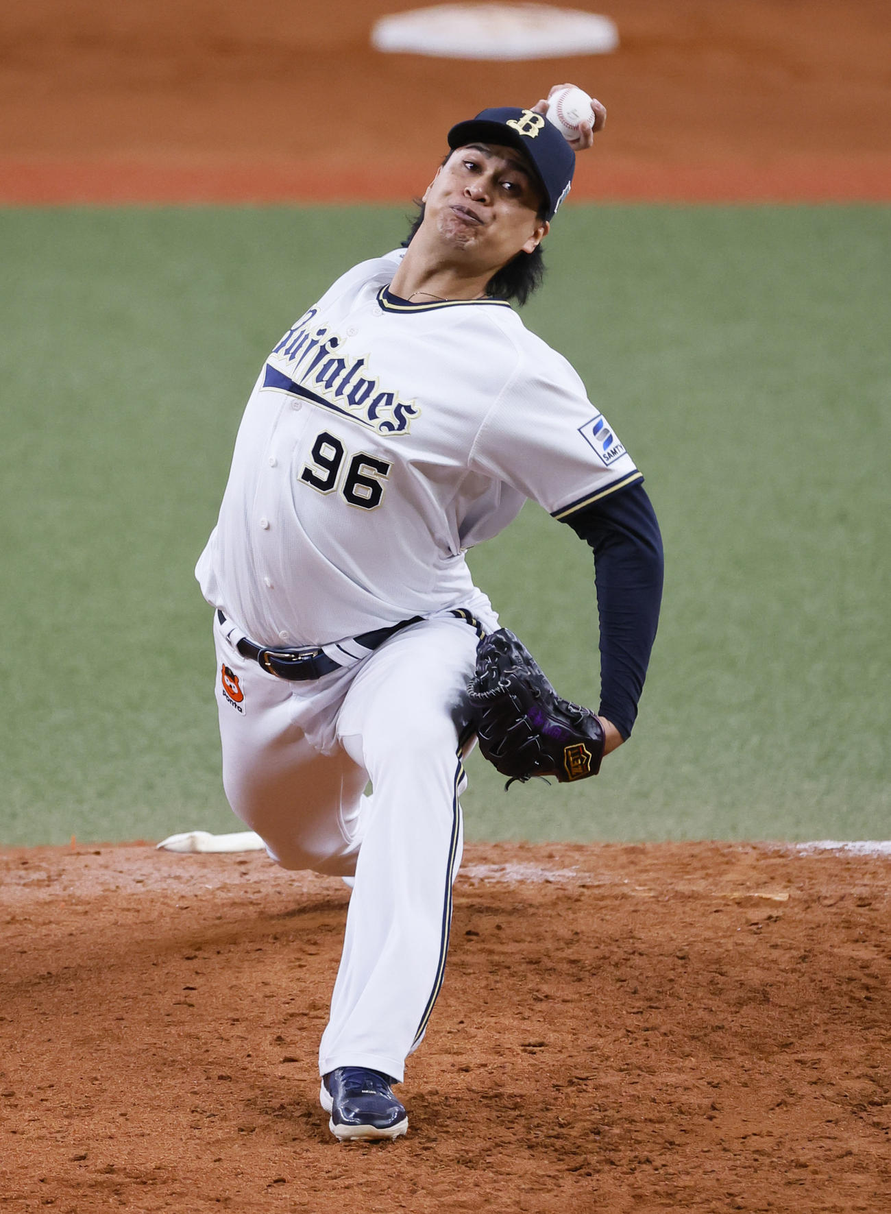 オリックス対阪神　7回、2番手で登板したオリックス宇田川（撮影・藤尾明華）