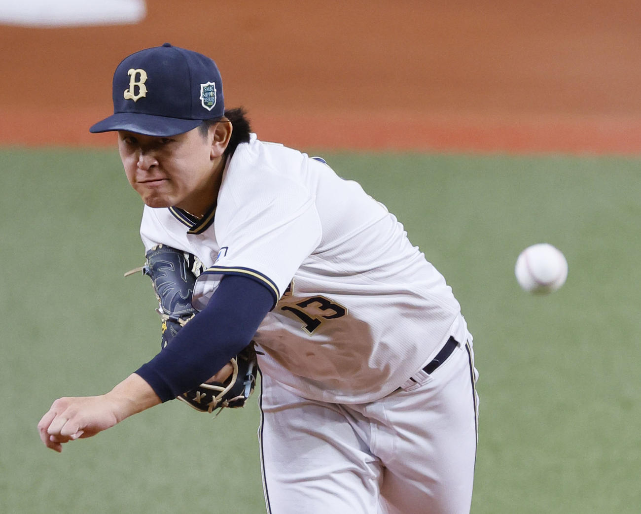 オリックス対阪神　阪神戦に先発したオリックス宮城（撮影・藤尾明華）