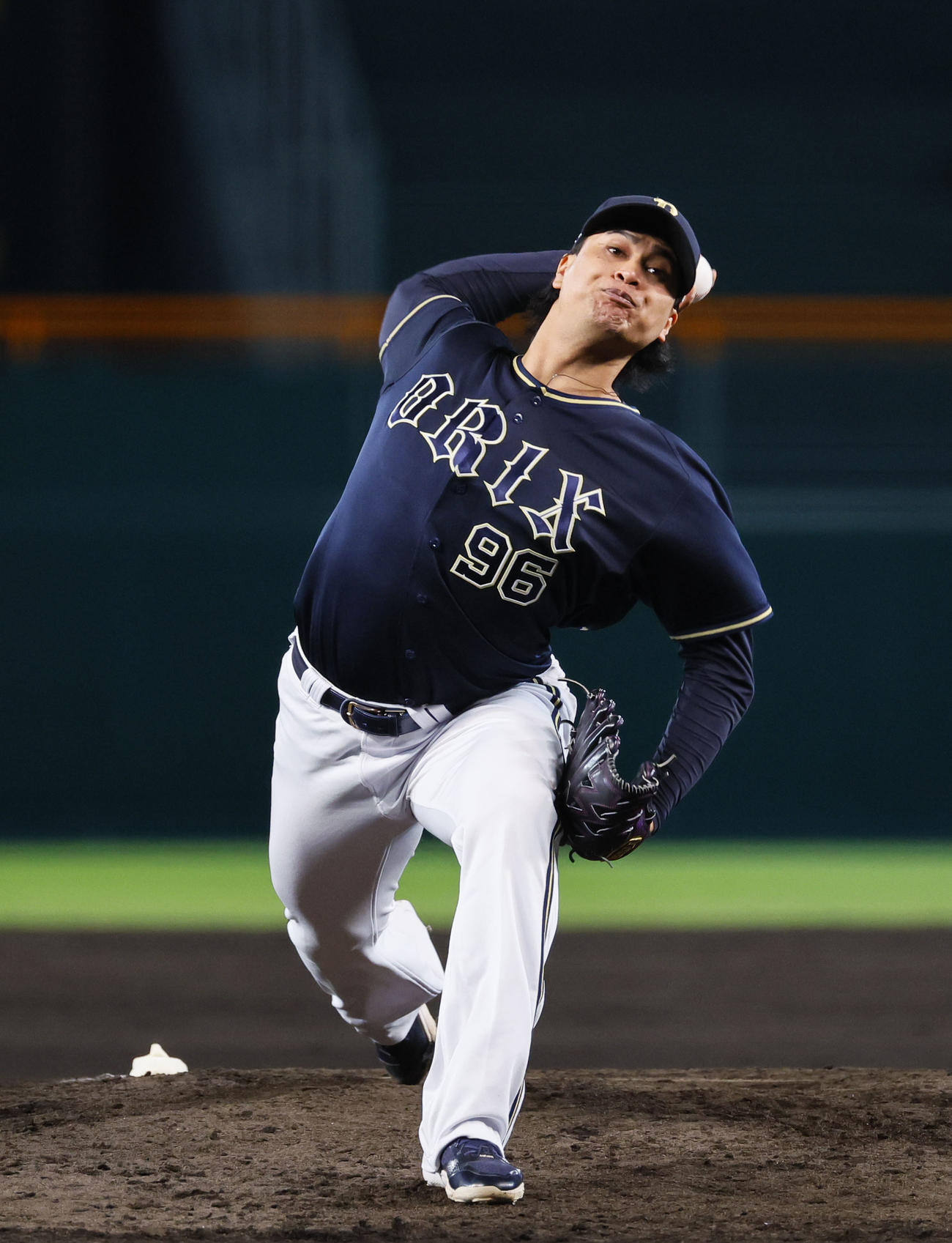 阪神対オリックス　7回途中、4番手で登板したオリックス宇田川（撮影・藤尾明華）