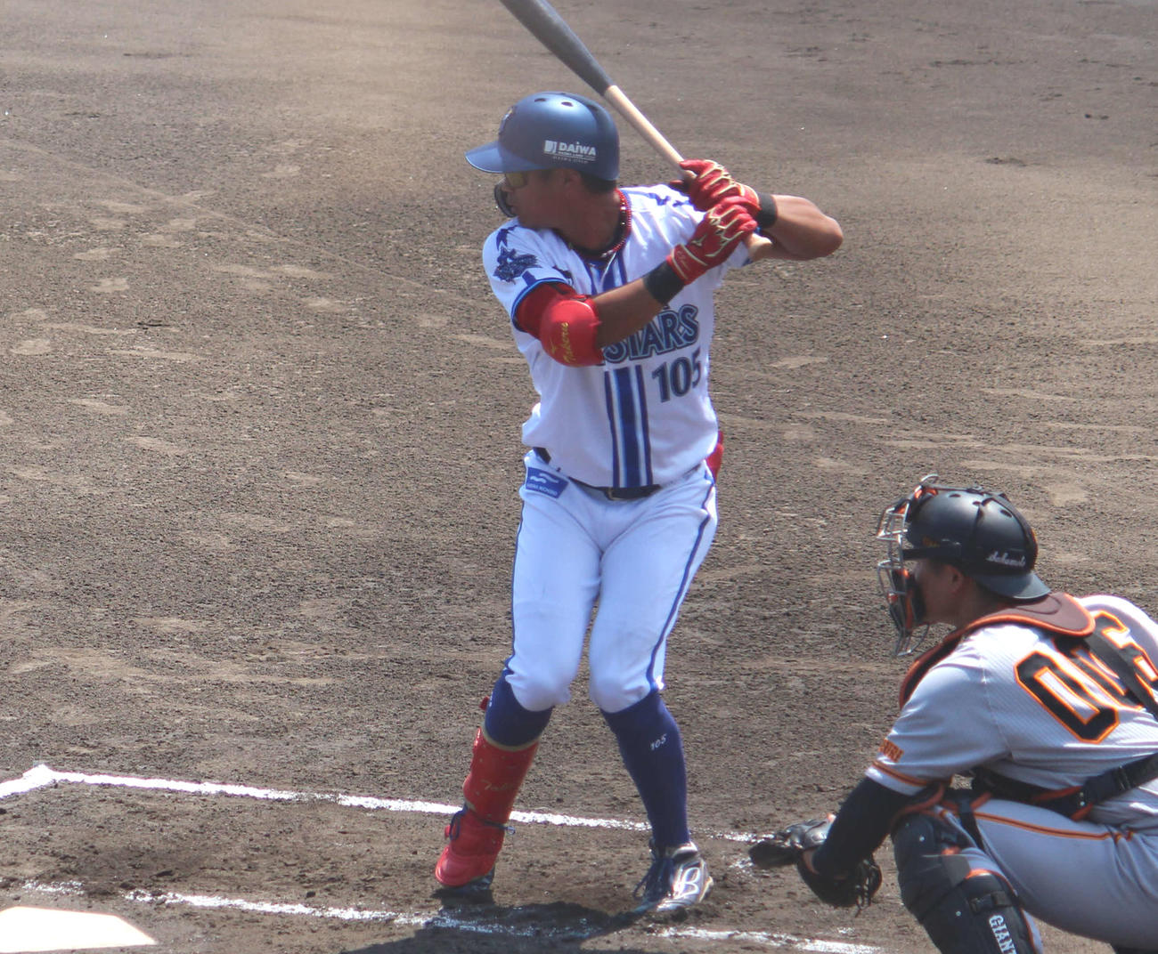 23年7月20日、巨人3軍との練習試合に出場したDeNA大橋