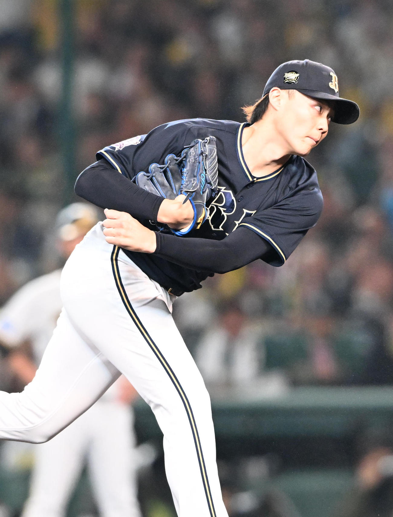 阪神対オリックス　先発するオリックス山崎福（撮影・和賀正仁）