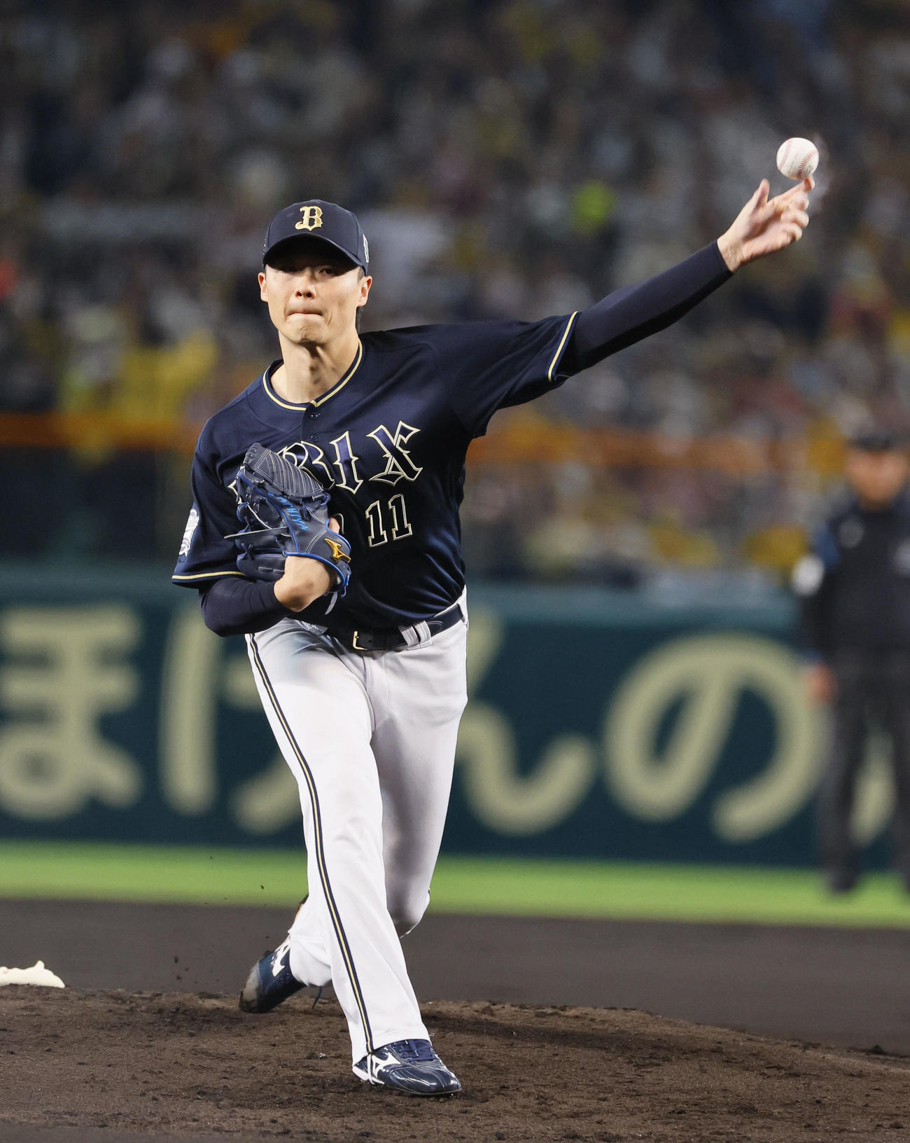 阪神対オリックス　阪神戦に先発したオリックス山崎福（撮影・藤尾明華）