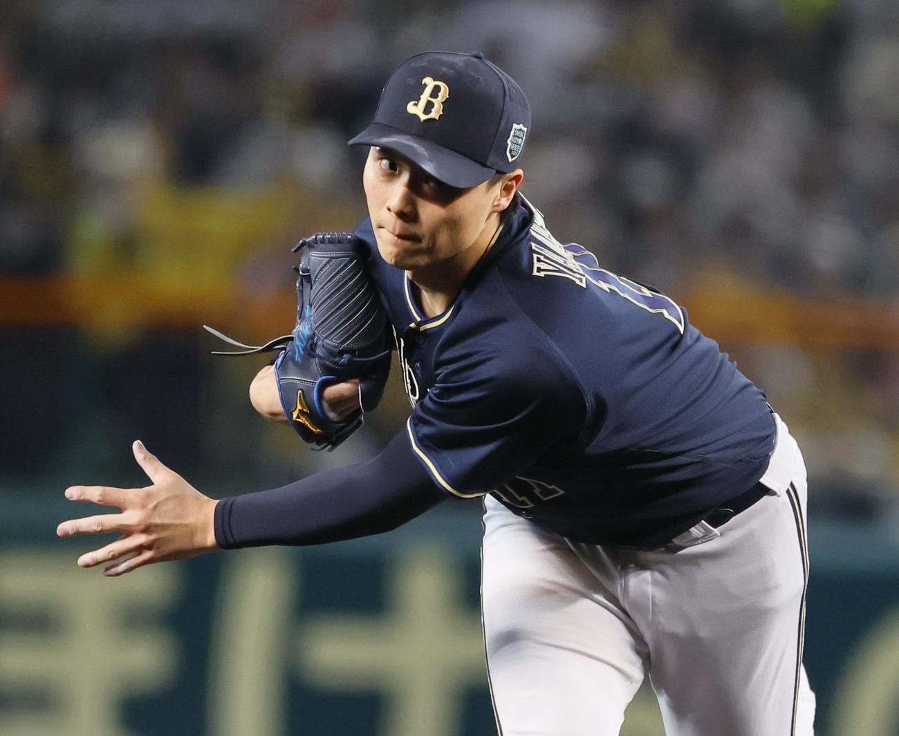 阪神対オリックス　阪神戦に先発したオリックス山崎福（撮影・藤尾明華）