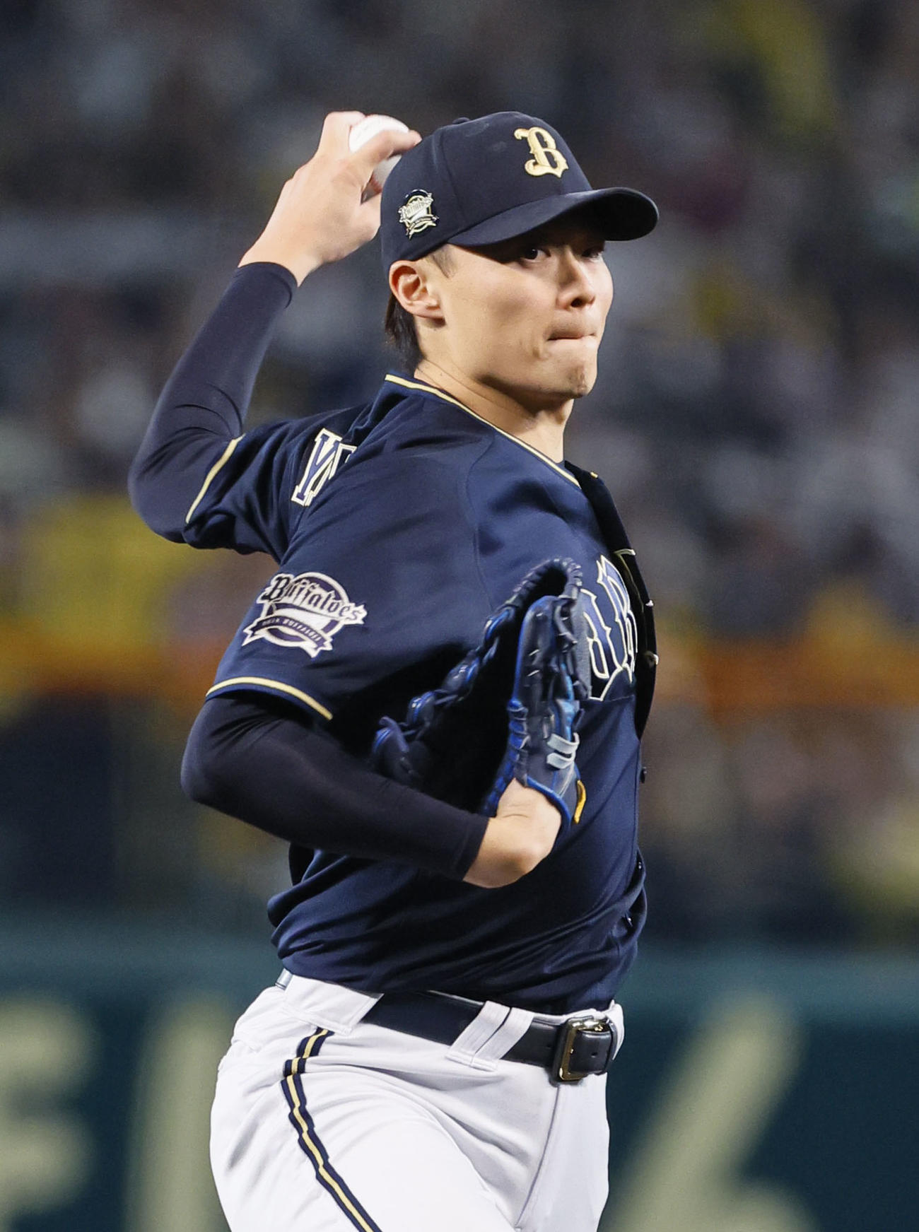 阪神対オリックス　阪神戦に先発したオリックス山崎福（撮影・藤尾明華）
