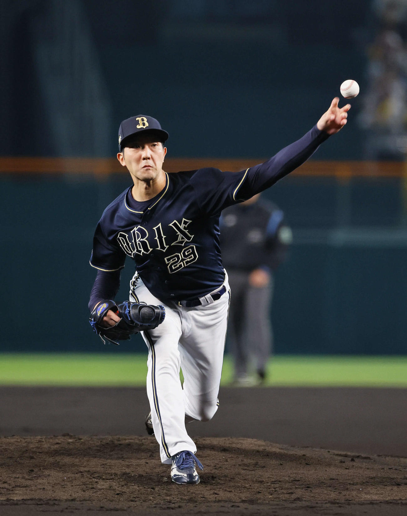 阪神対オリックス　力投するオリックス先発の田嶋（撮影・藤尾明華）