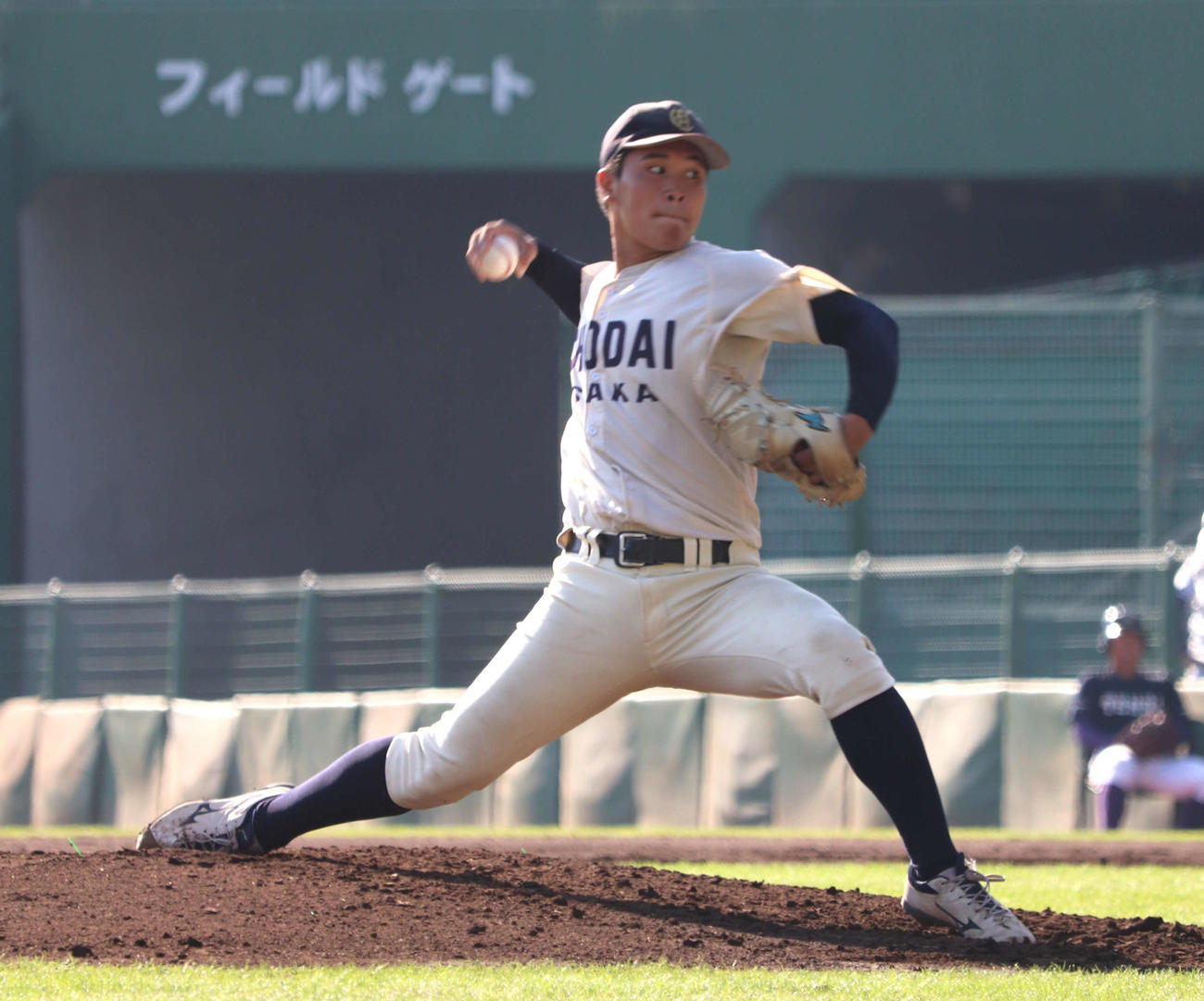 天理大対大商大　この日先発した、大商大の板谷朋生内野手