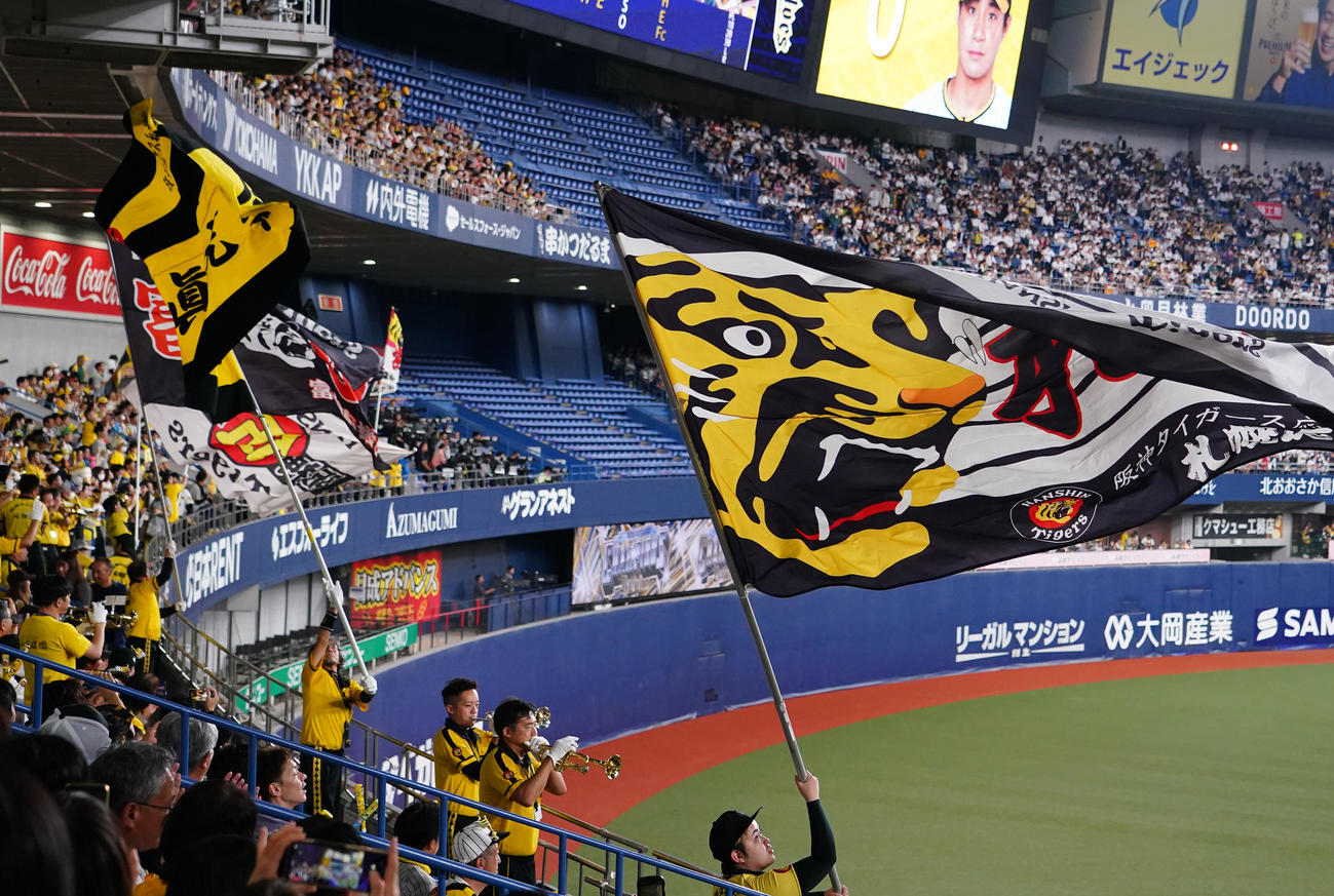 オリックス対阪神　試合前、盛り上がる阪神ファン（撮影・菅敏）
