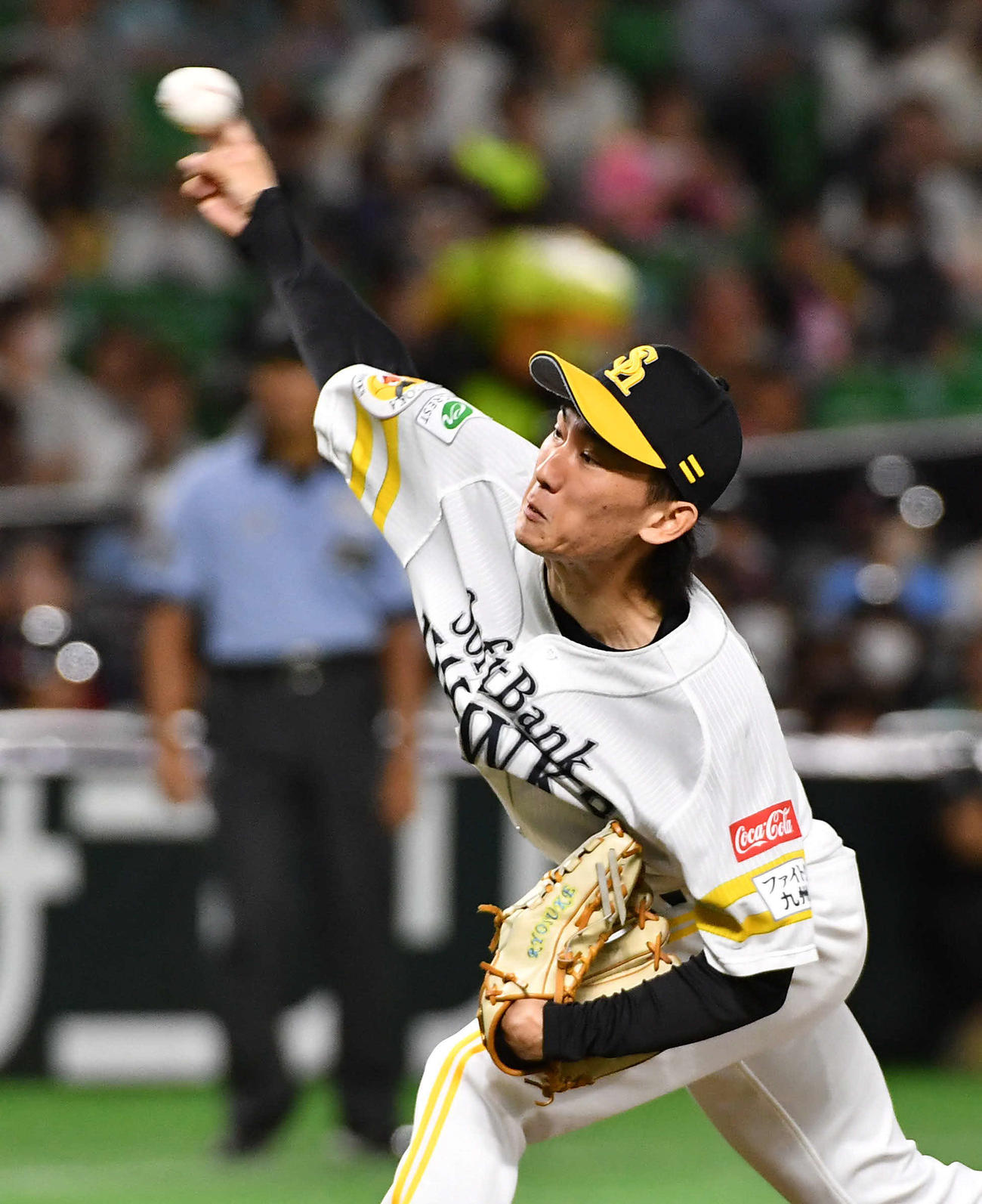 2023年6月29日の楽天戦で2勝目を挙げた大津（撮影・岩下翔太）