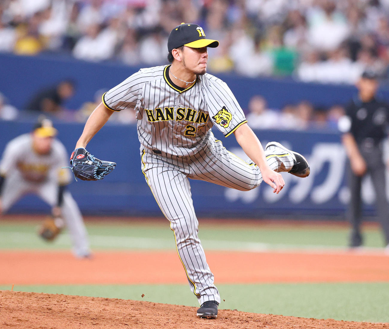 オリックス対阪神　力投する阪神伊藤将（撮影・上山淳一）