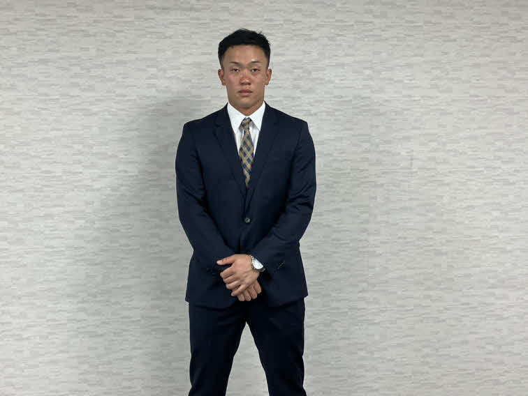 西武から指名あいさつを受けた群馬ダイヤモンドペガサス・奥村（球団提供）