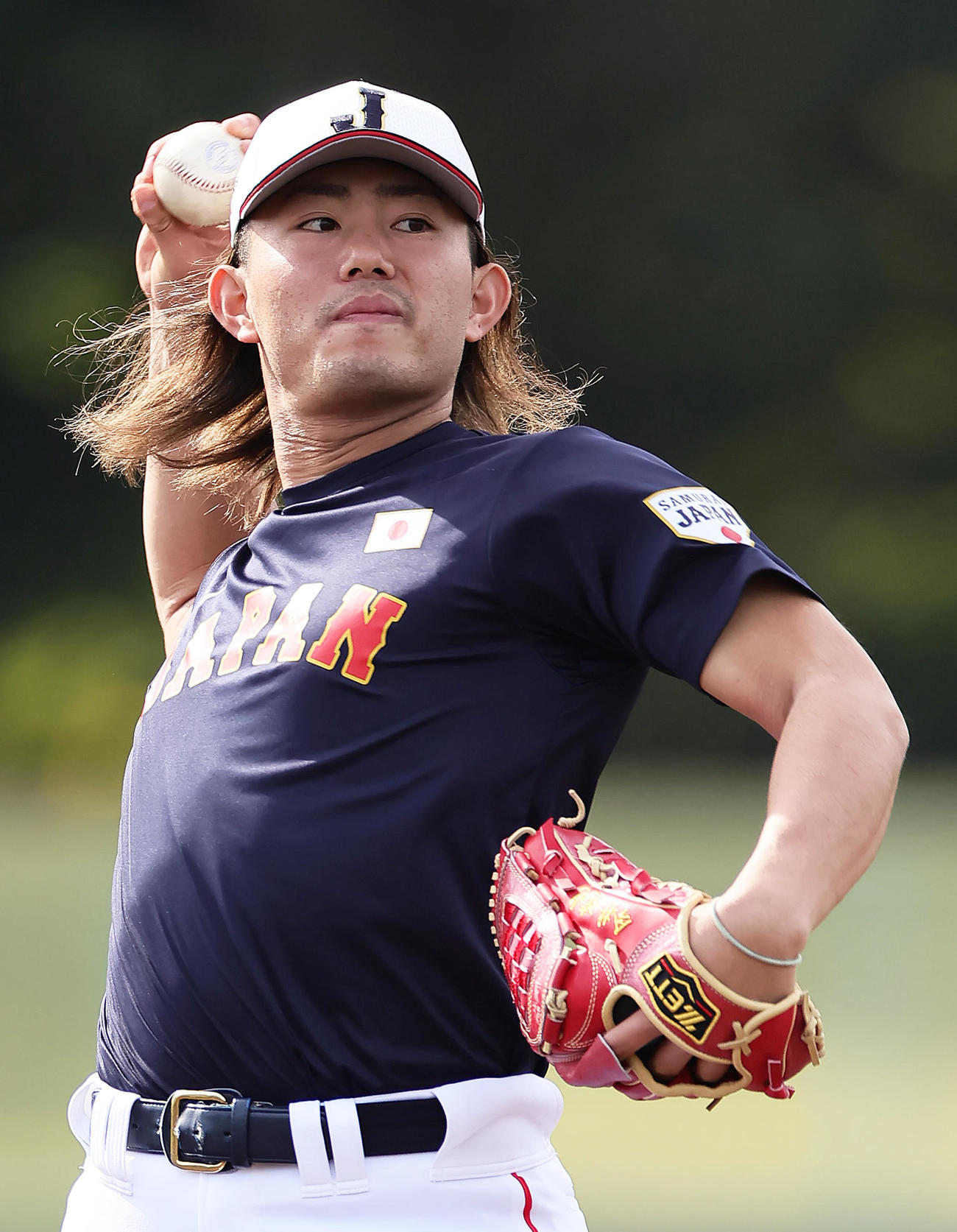 侍ジャパン宮崎秋季キャンプ　ライブBPに登板した今井（撮影・足立雅史）