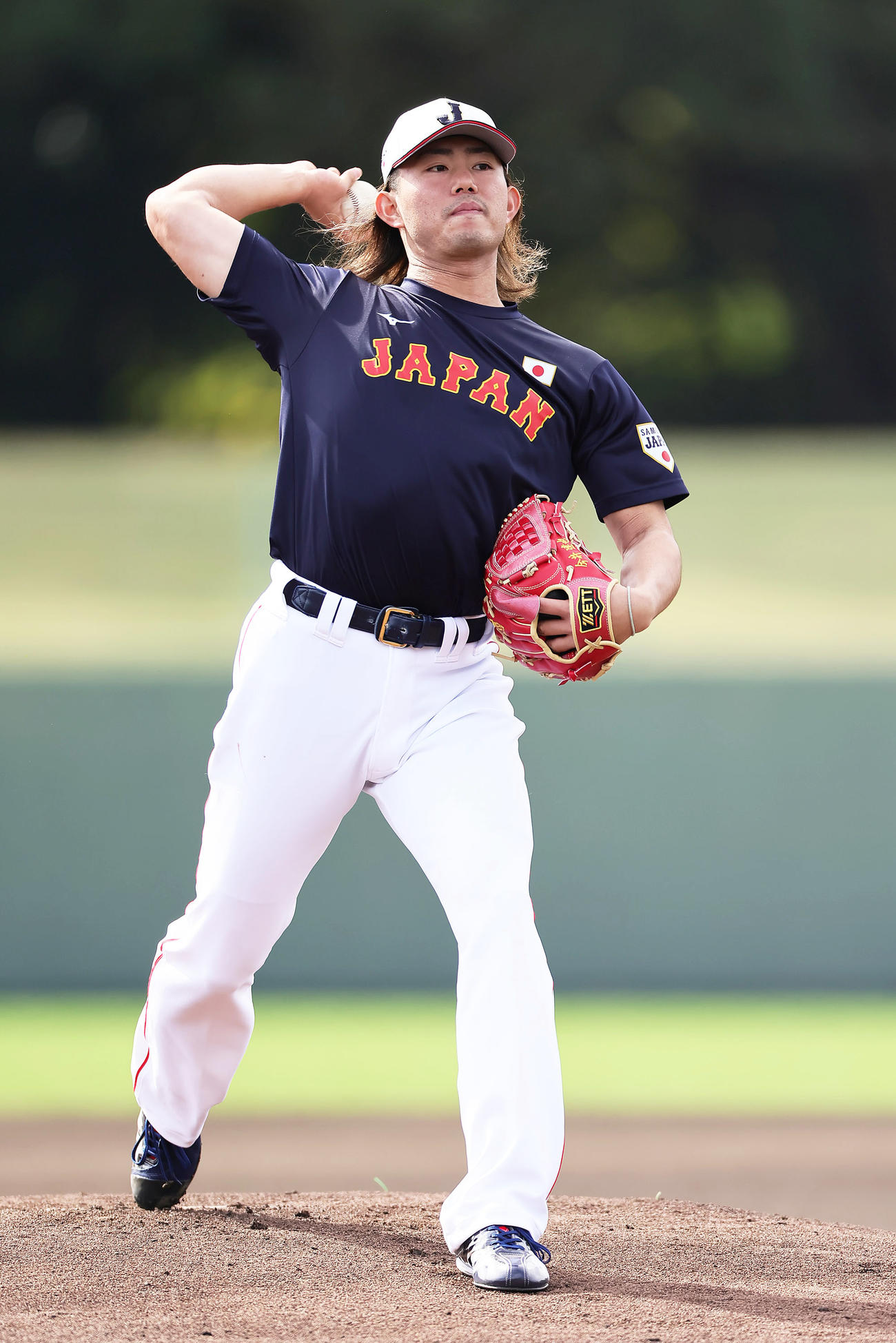 侍ジャパン宮崎秋季キャンプ　ライブBPに登板した今井（撮影・足立雅史）