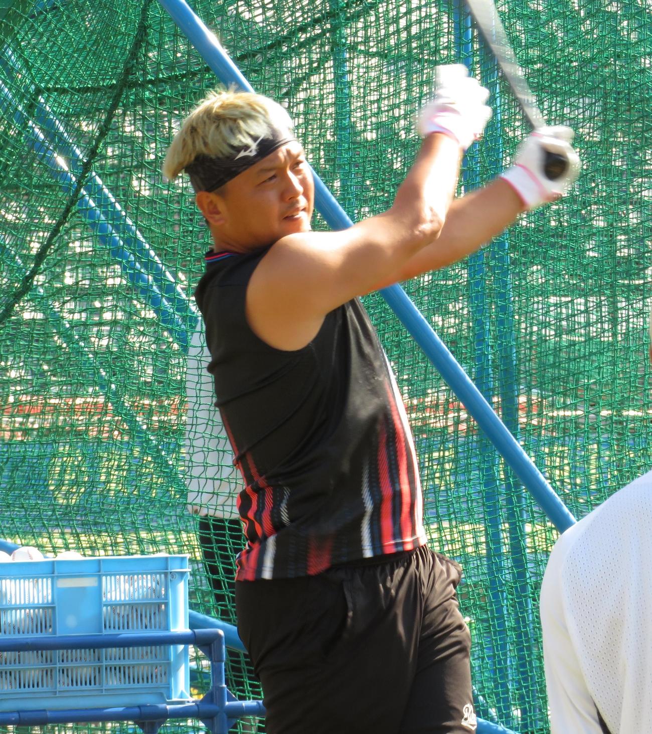 秋季練習に参加した田村（撮影・星夏穂）