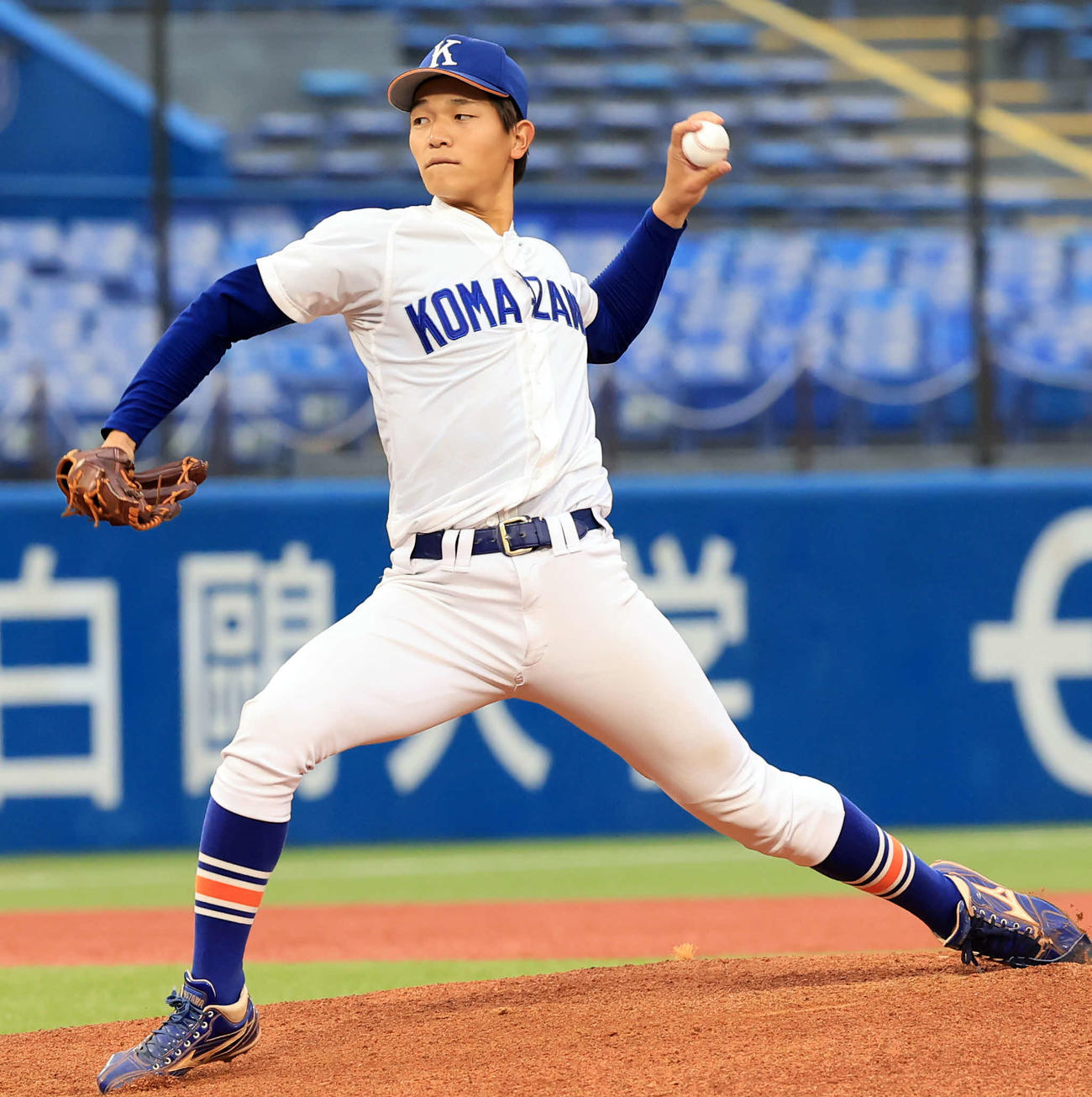 東洋大対駒大　駒大先発の高井（撮影・浅見桂子）