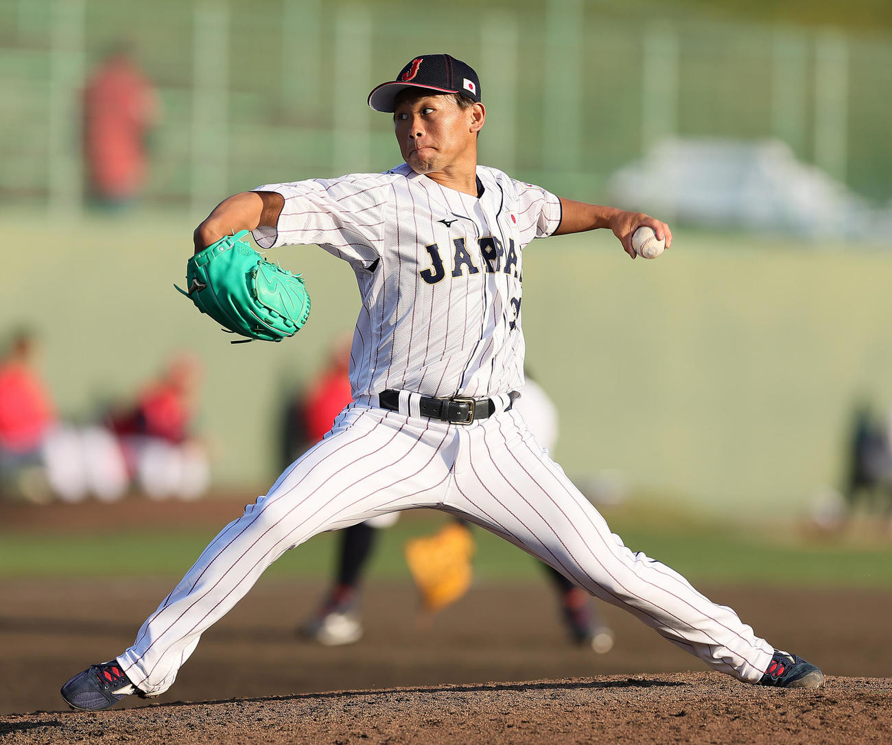 侍ジャパン対広島　9回から登板した田口（撮影・足立雅史）