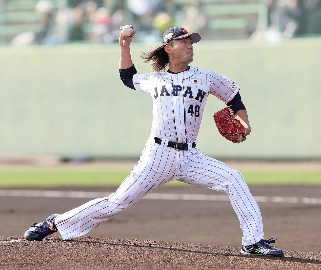 侍ジャパン対広島　侍ジャパン先発の今井（撮影・足立雅史）