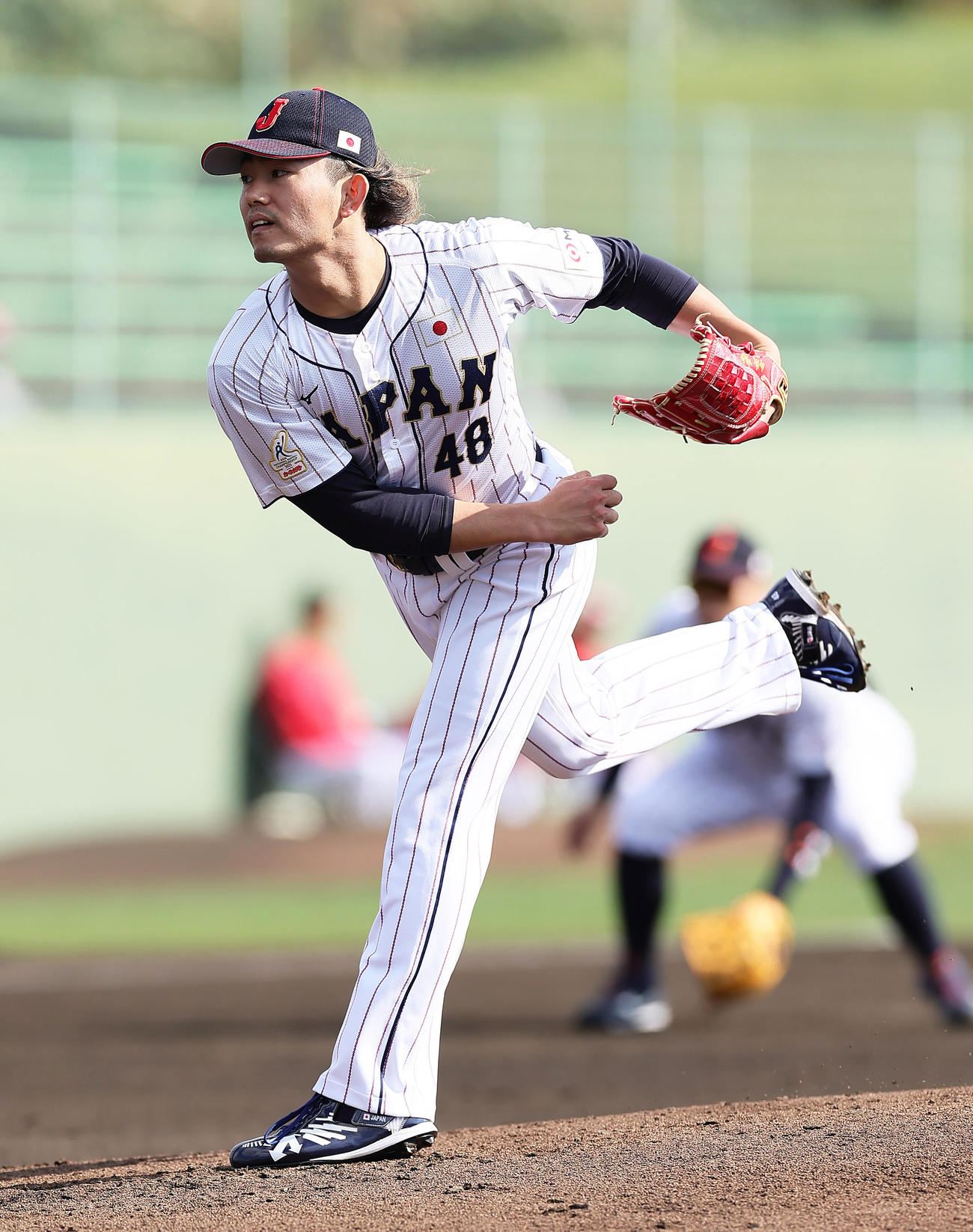 侍ジャパン対広島　侍ジャパン先発の今井（撮影・足立雅史）