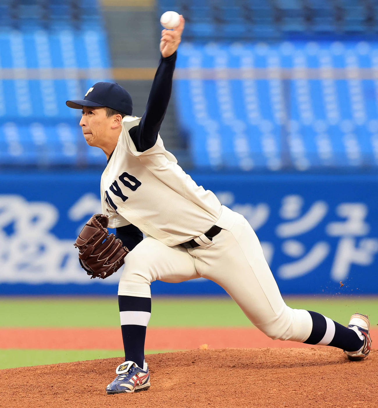 駒大対東洋大　東洋大先発の細野（撮影・浅見桂子）