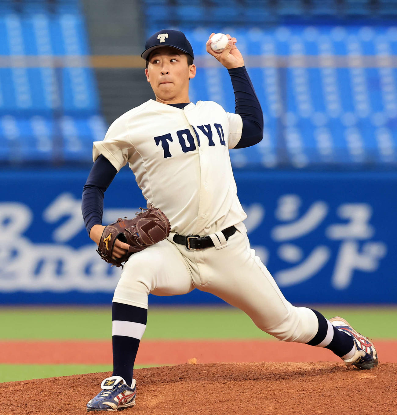 駒大対東洋大　東洋大先発の細野（撮影・浅見桂子）