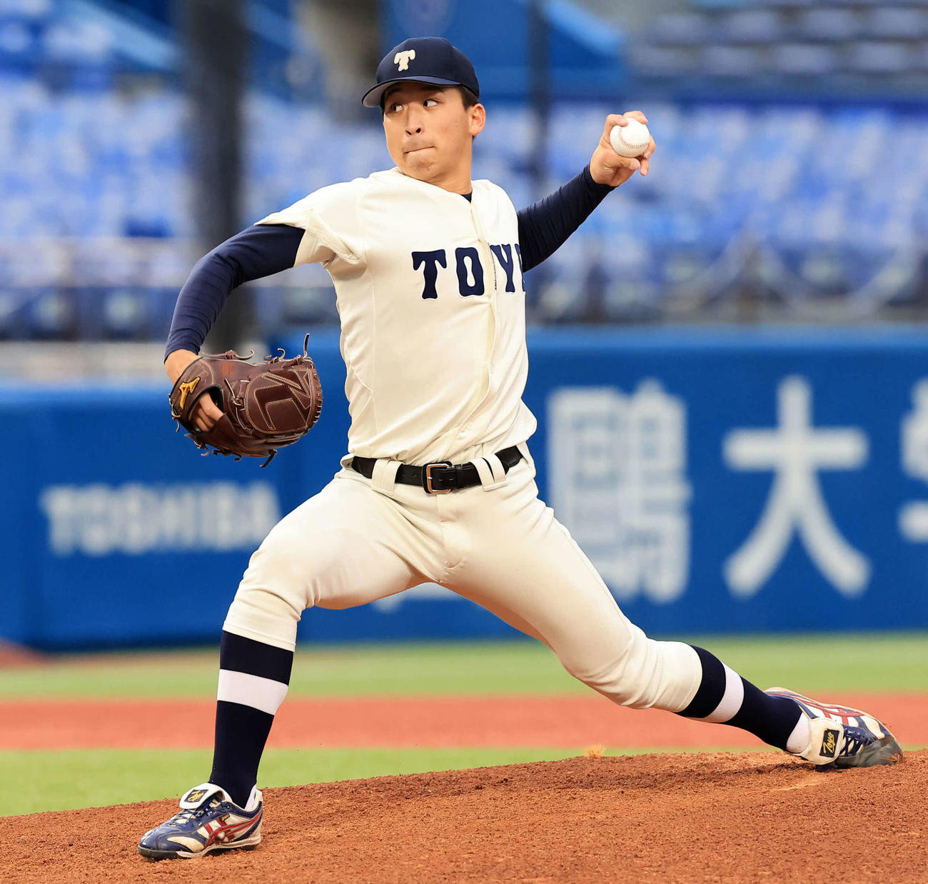 駒大対東洋大　東洋大先発の細野（撮影・浅見桂子）