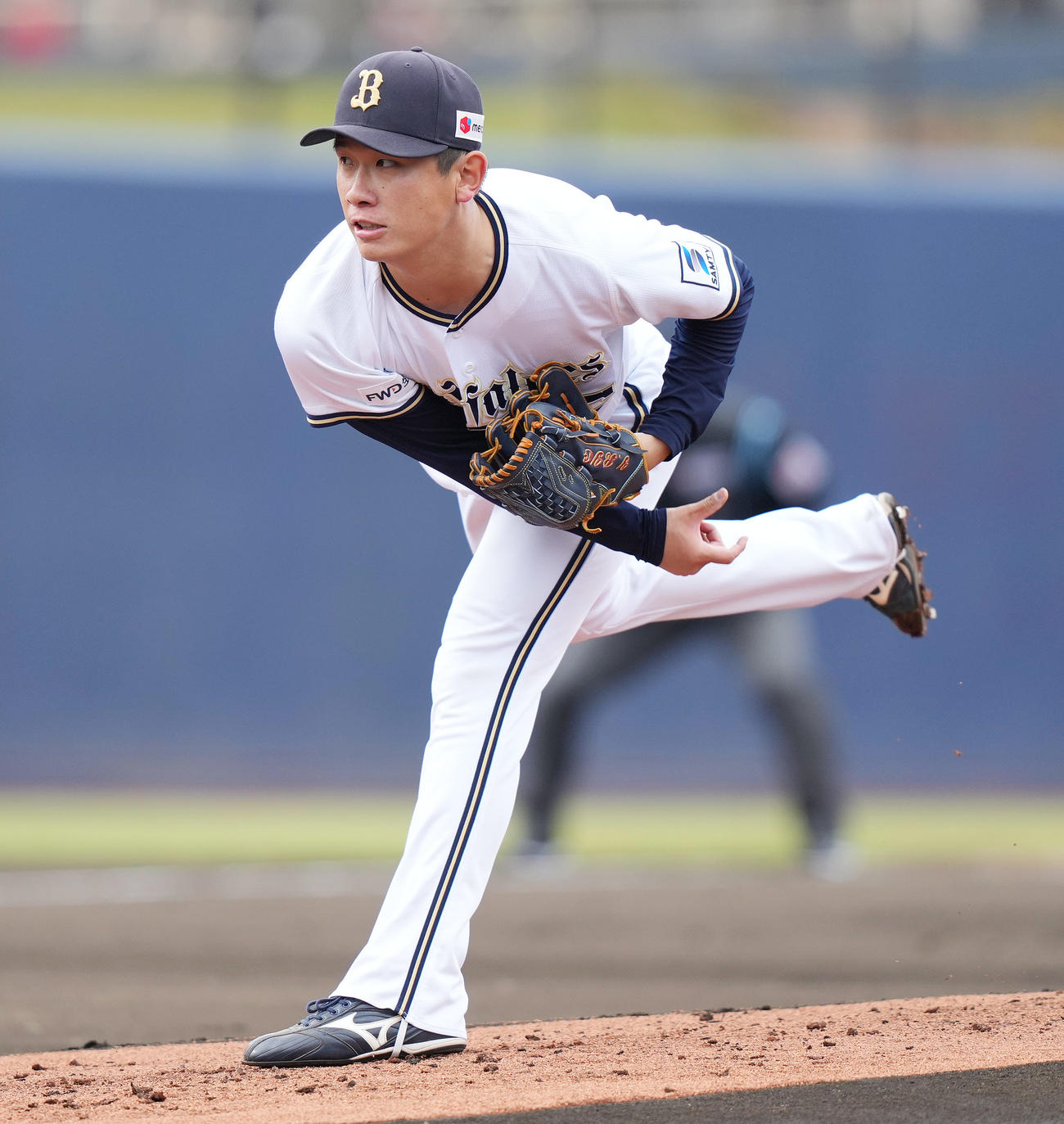 力投するオリックス吉田（撮影・鈴木みどり）