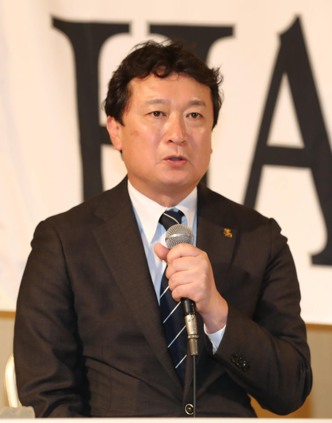 ソフトバンク三笠杉彦取締役GM（2022年11月23日撮影）