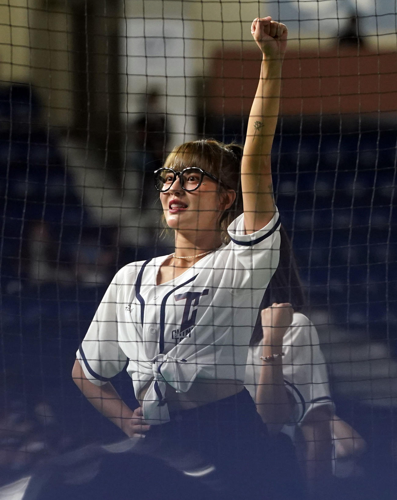 日本対台湾　声援を送る台湾のチアリーダー（撮影・たえ見朱実）