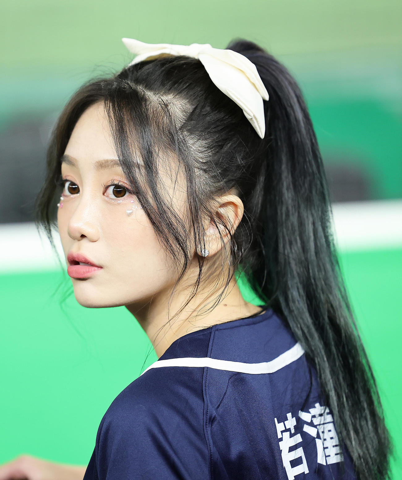 オーストラリア対台湾　スタンドを盛り上げる台湾のチア（撮影・足立雅史）