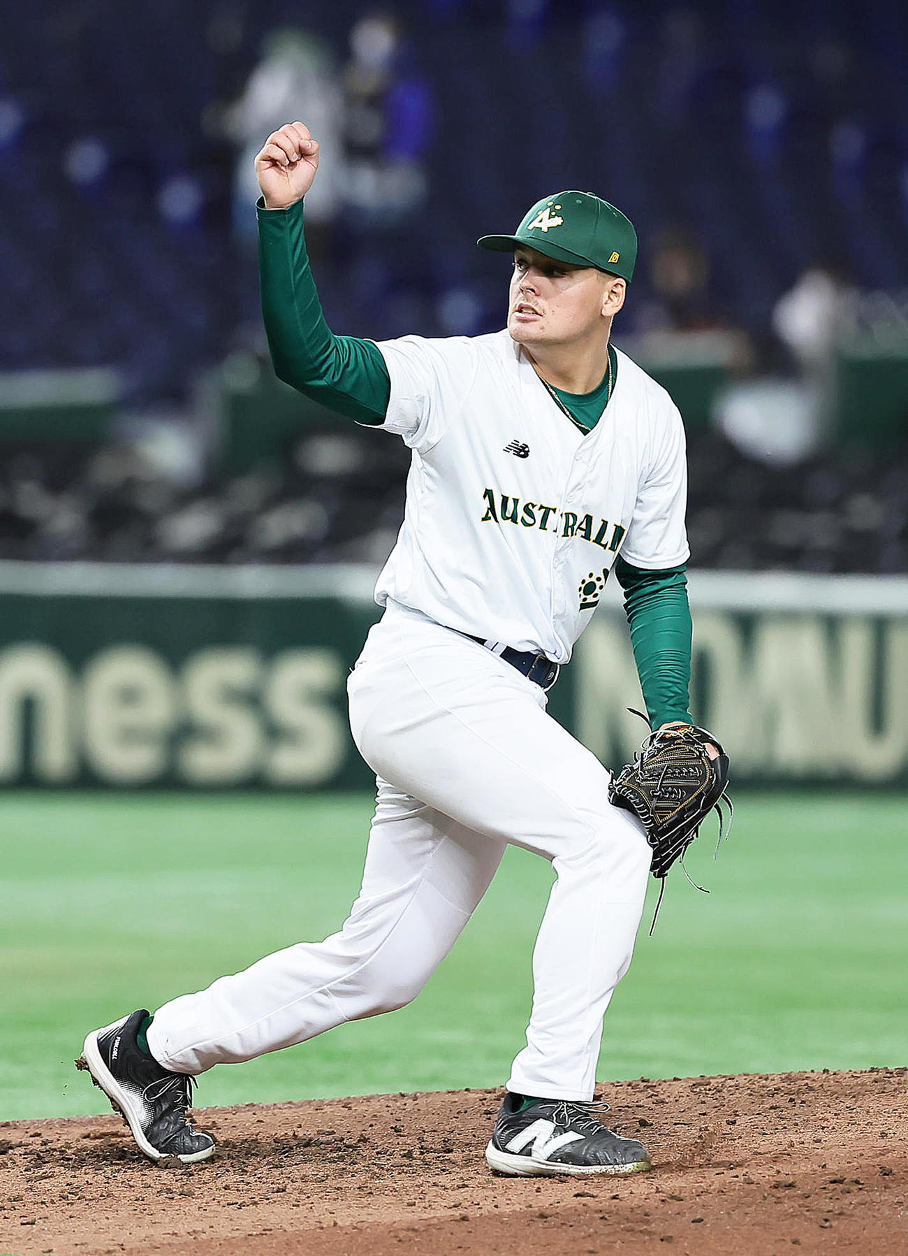 オーストラリア対台湾　オーストラリア2番手のウィンヤード（撮影・足立雅史）
