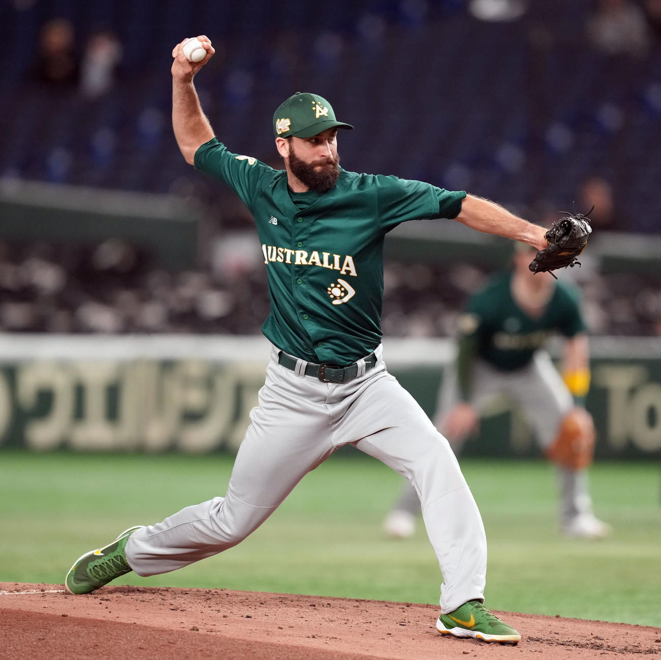 台湾対オーストラリア　オーストラリアの先発ホランド（撮影・たえ見朱実）