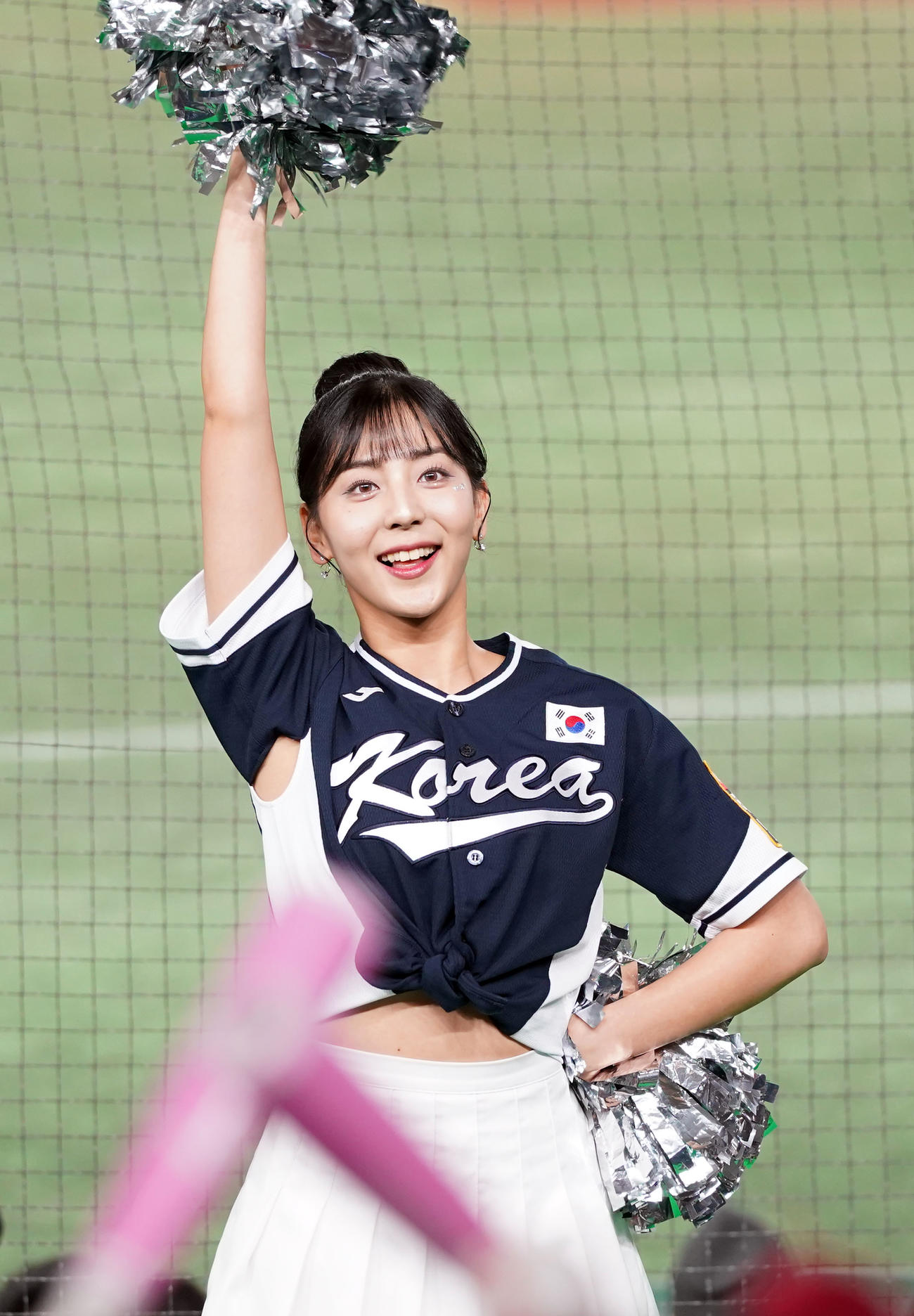 日本対韓国　韓国のチアリーダー（撮影・たえ見朱実）