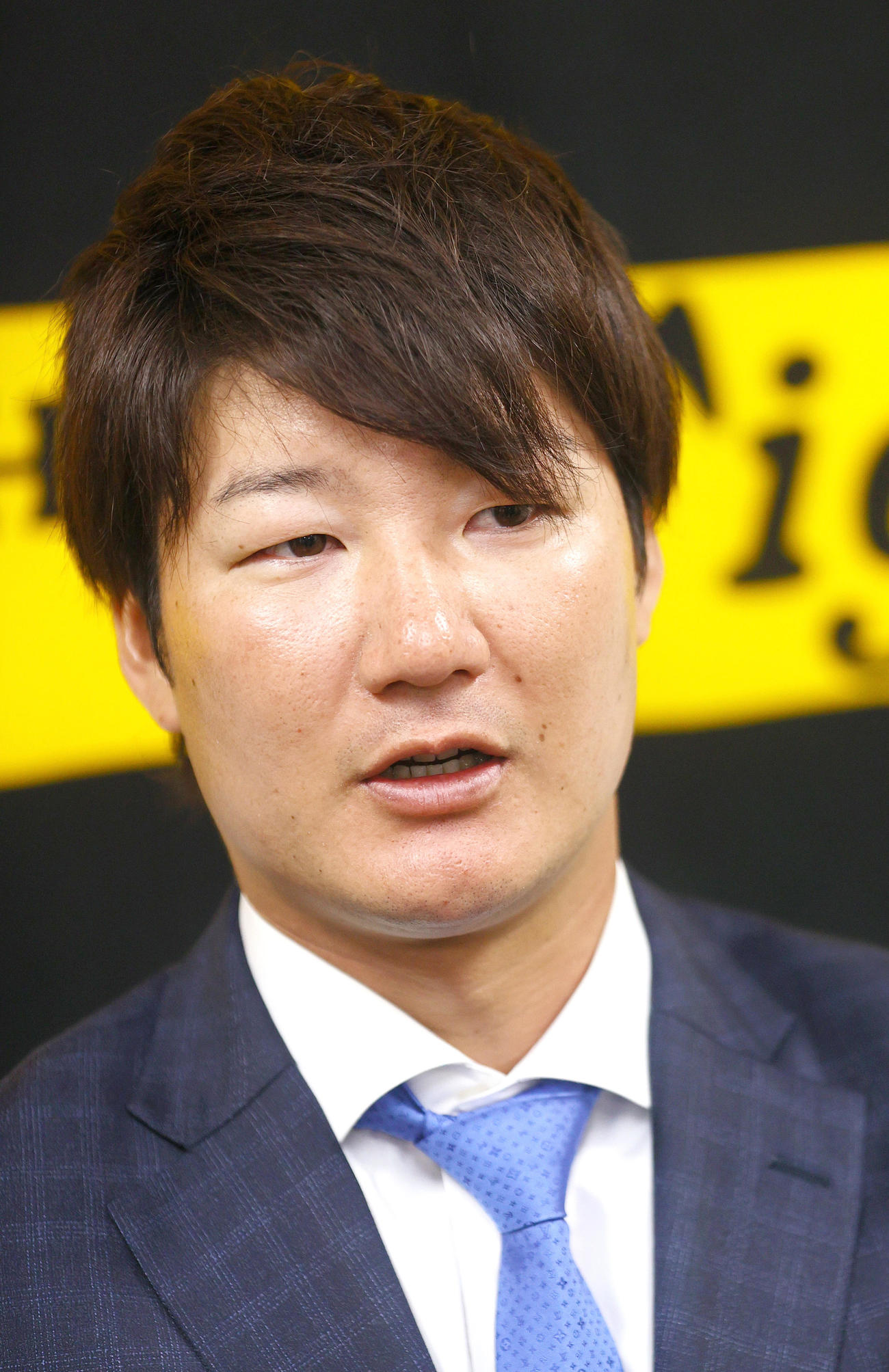 契約更改を終え会見する阪神渡辺諒（撮影・上山淳一）