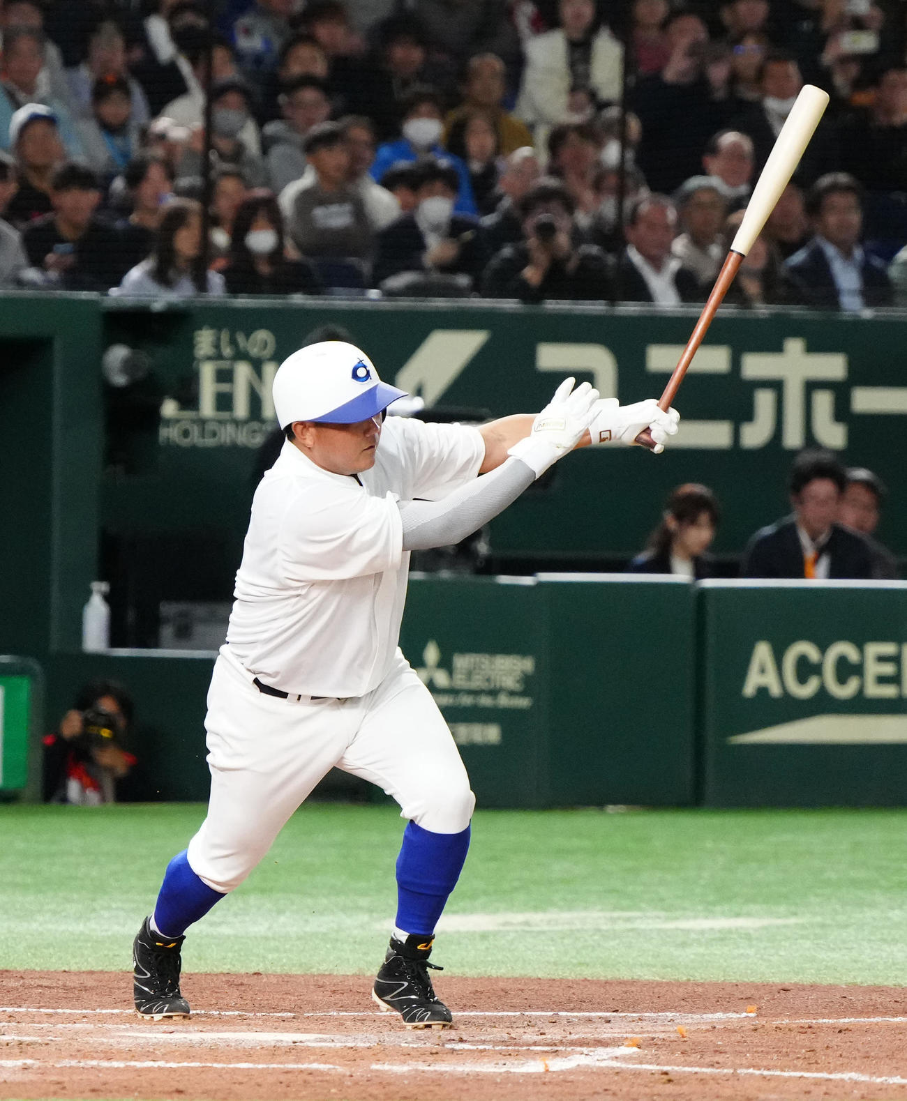 イチロー選抜対高校野球女子選抜　3回裏イチロー選抜2死、二ゴロに倒れる松坂氏（撮影・江口和貴）