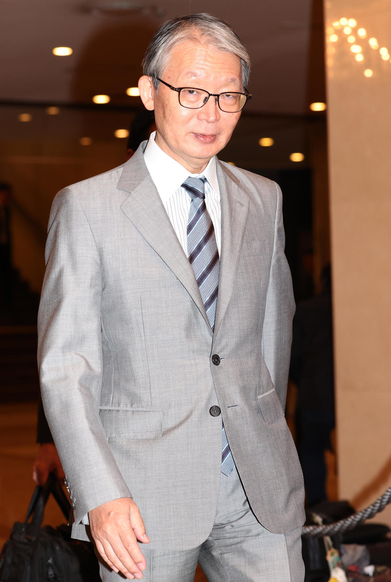オーナー会議に出席する巨人山口オーナー（撮影・野上伸悟）