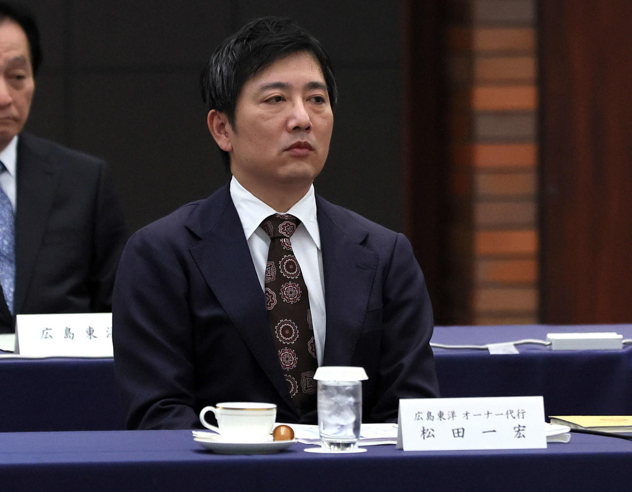 オーナー会議に臨む広島松田オーナー代行（代表撮影）