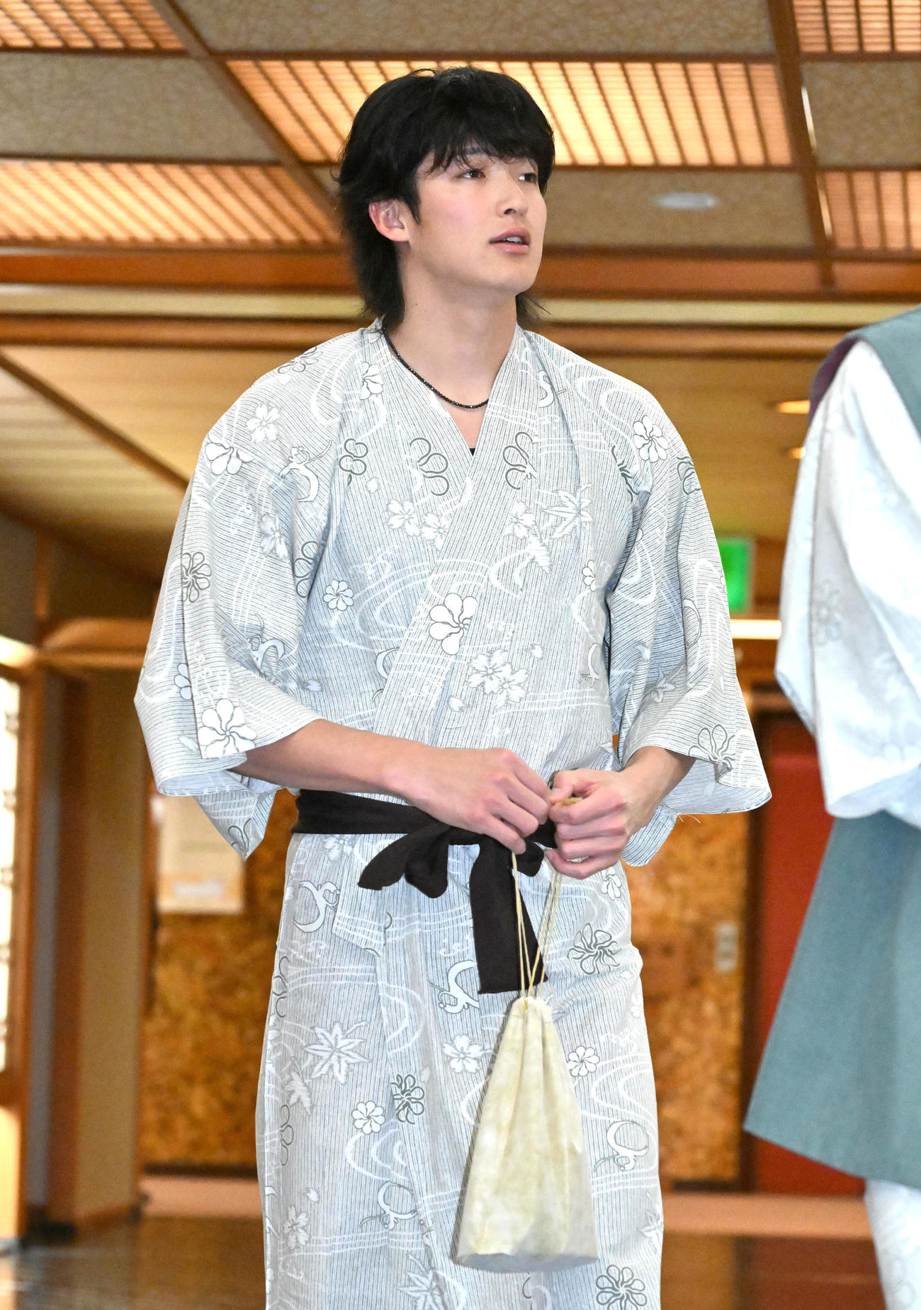 選手会納会に参加するオリックス山崎颯（撮影・石井愛子）